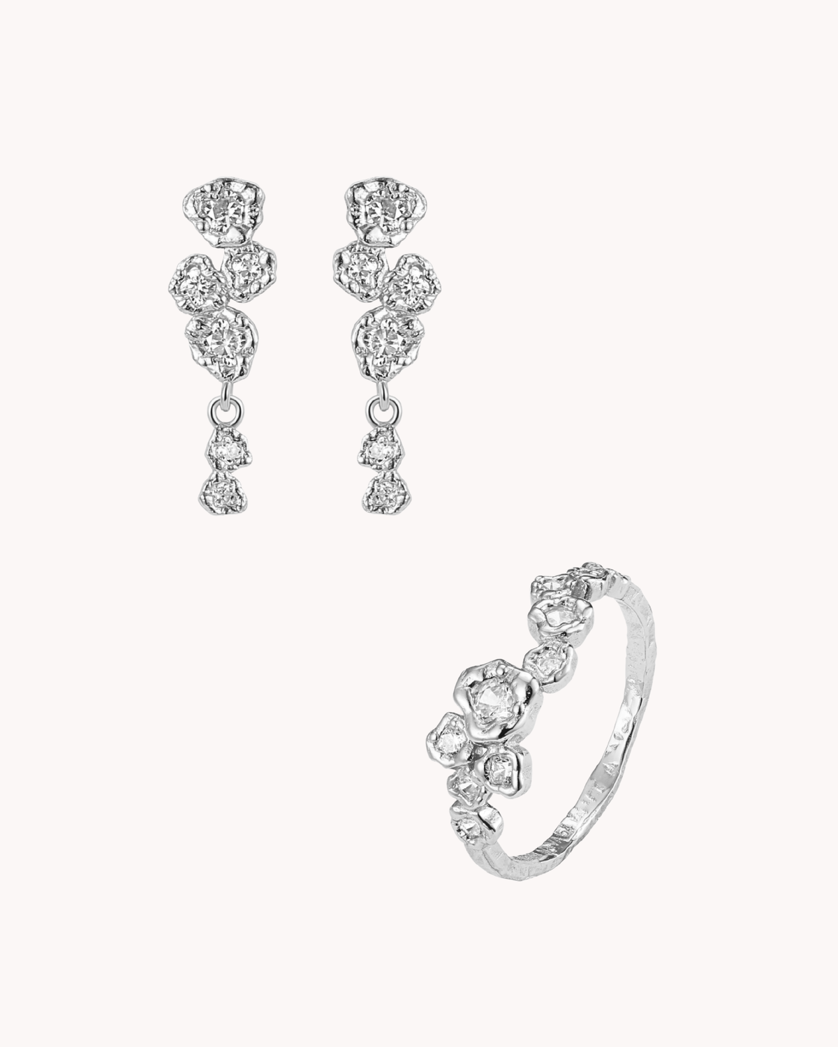 Avira & Ondina Gift Set med øreringe og ring i 925 sterlingsølv