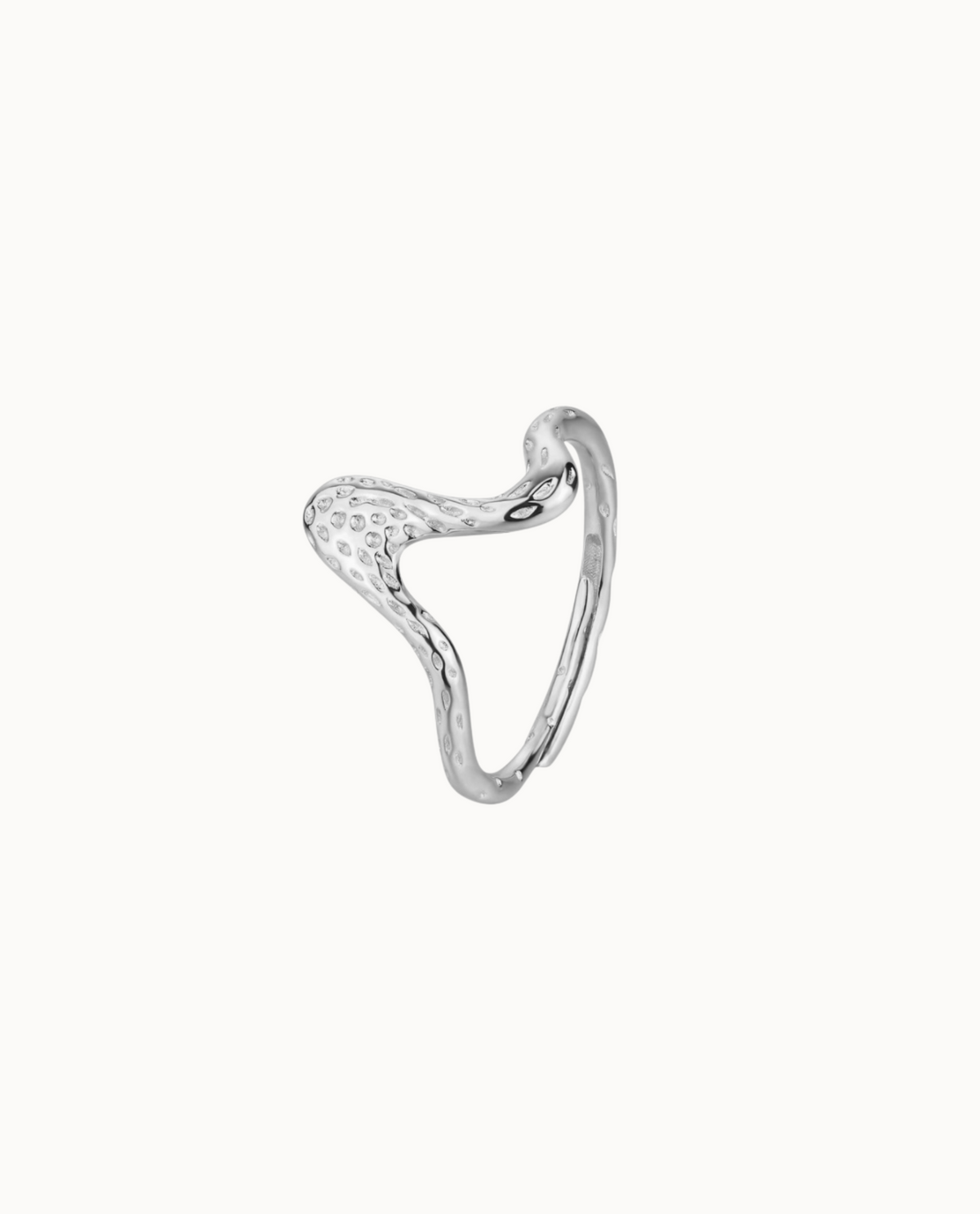 Breena Ring in 925 sterling zilver – grote golvende ring uit de Mermaid Collectie