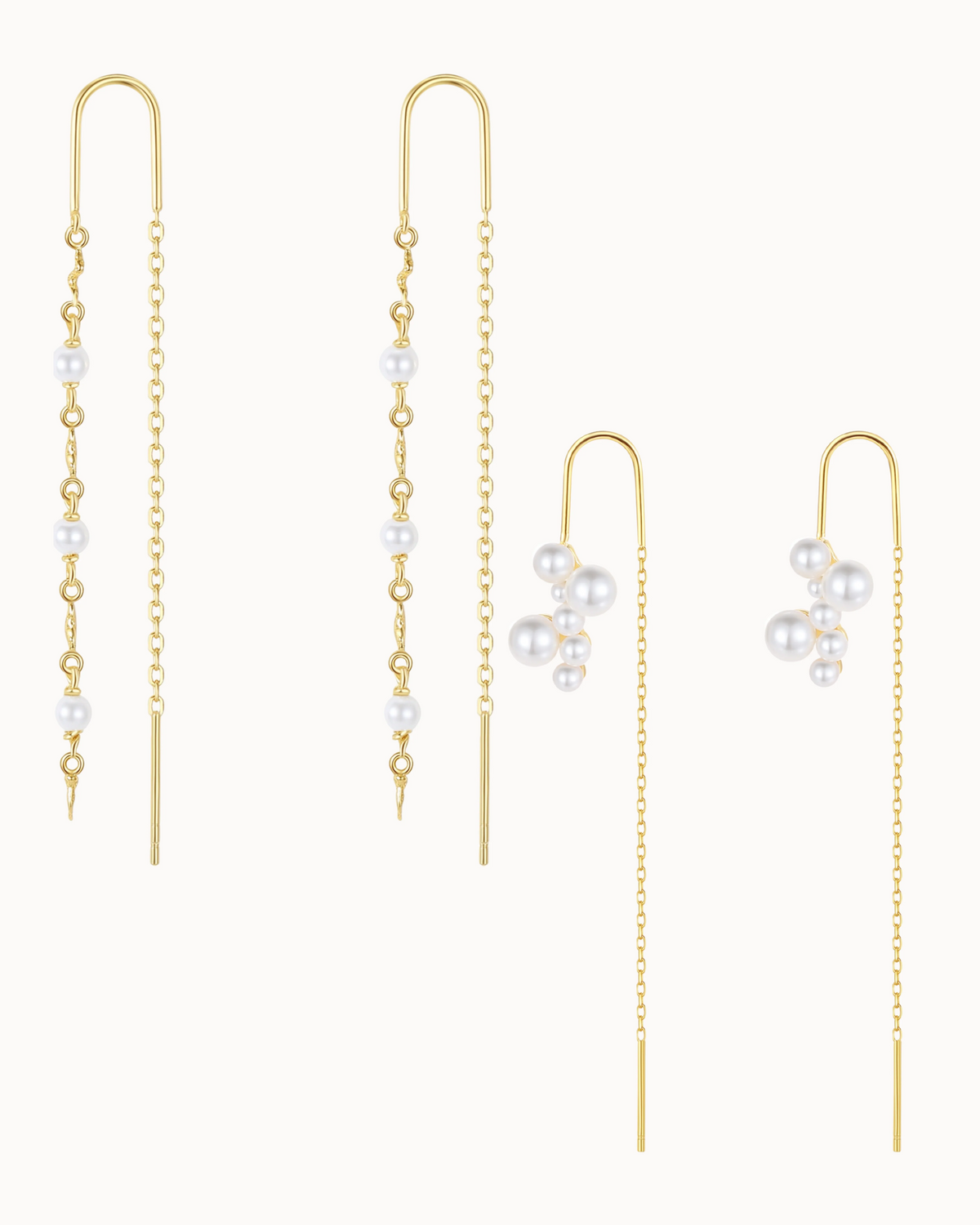 Mara & Varsha Gift Set i forgyldt sølv – to par øreringe