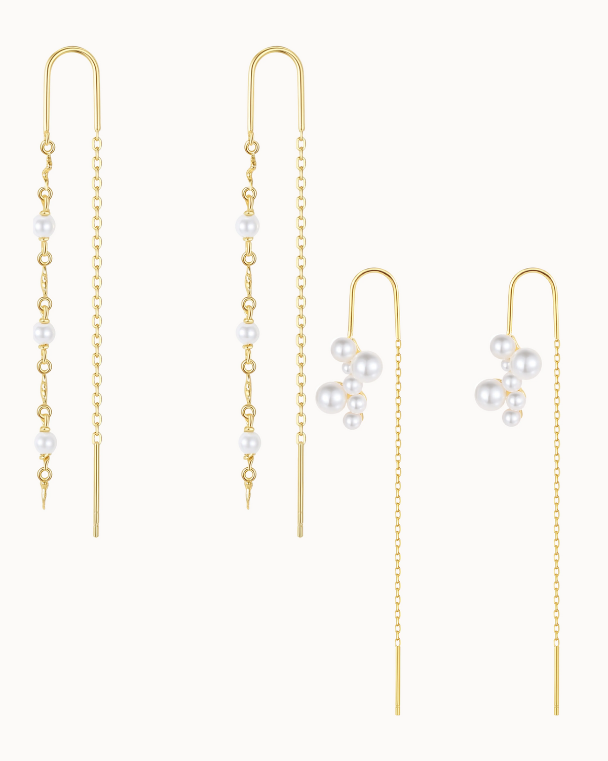 Mara & Varsha Gift Set i forgyldt sølv – to par øreringe