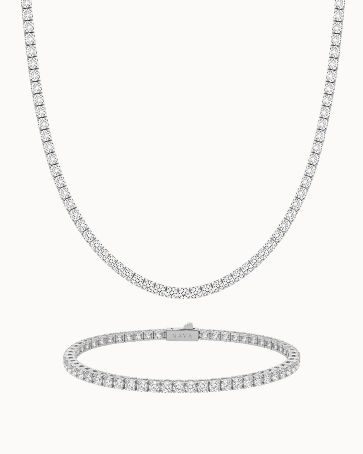 Oraya Tennis Gift Set i forsølvet udførelse – tennishalskæde og tennisarmbånd