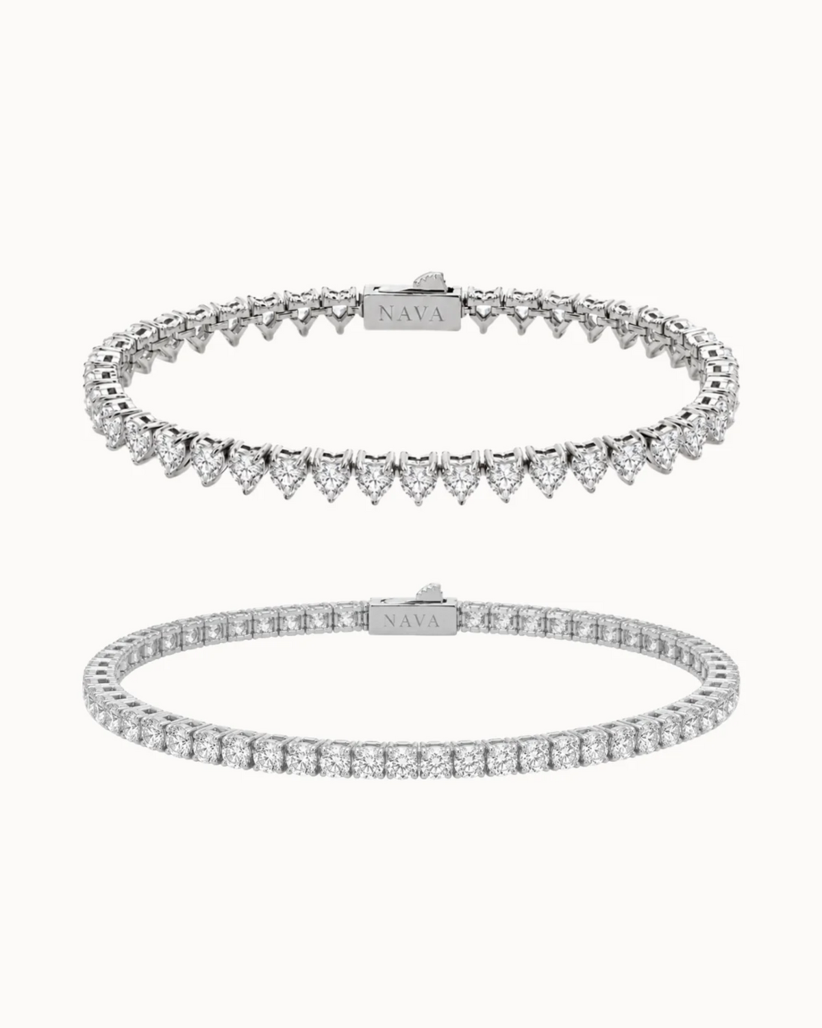 Lova & Oraya Tennis Gift Set in a silver-plated finish – two tennis bracelets