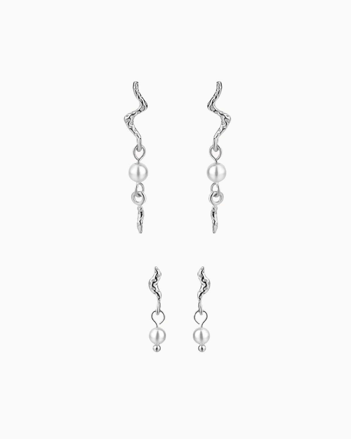 Kai & Aquarius Gift Set with earrings in 925 sterling silver with mother-of-pearl beads