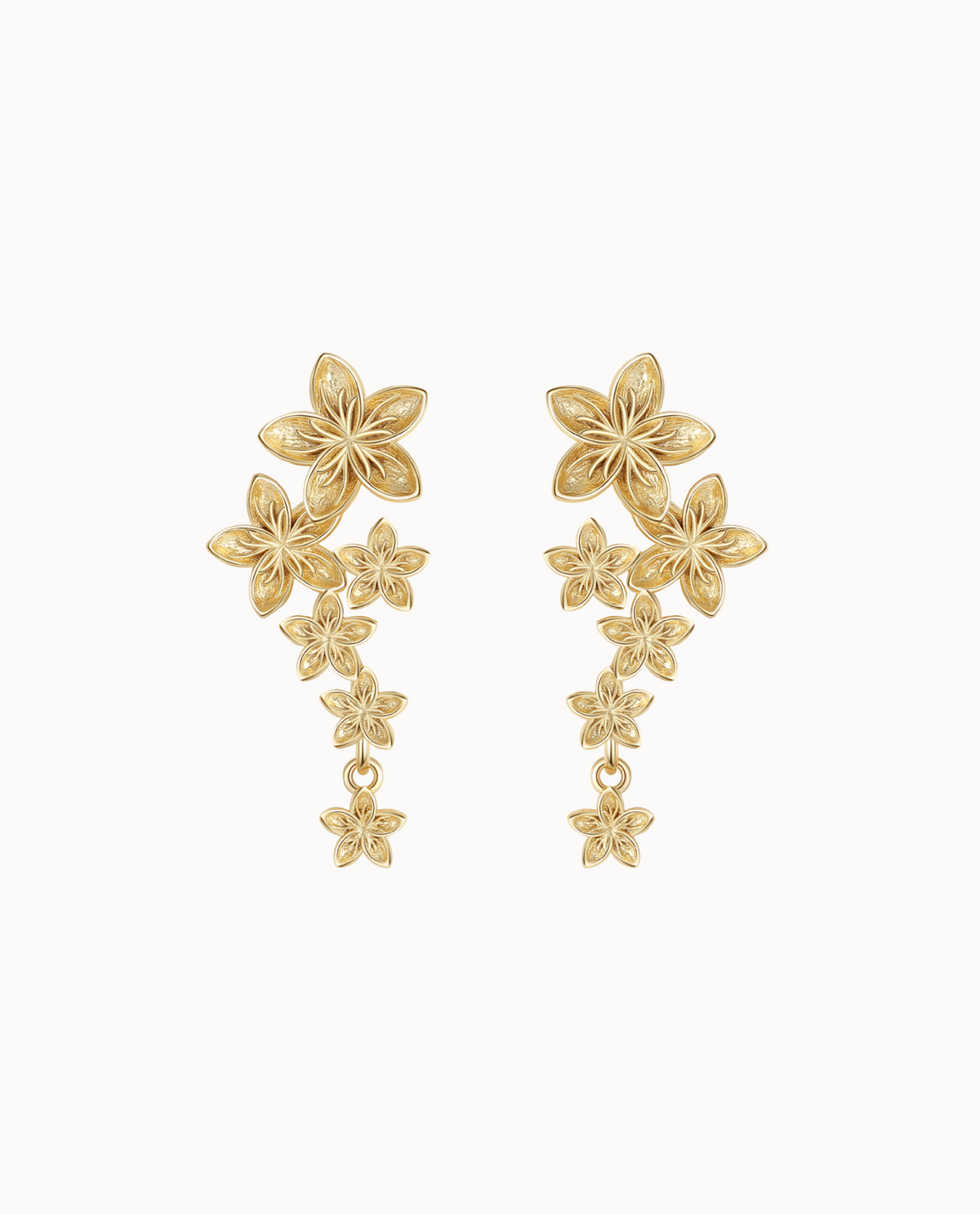 Leia Earrings – blomsterøreringe i 18K forgyldt 925 sterlingsølv med organisk design