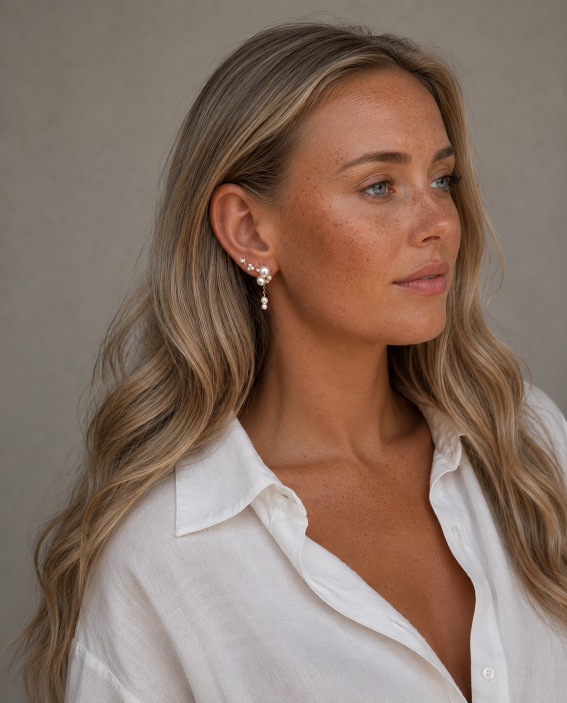 Marella og Tulia Petite Studs i forgyldt sterlingsølv kombineret
