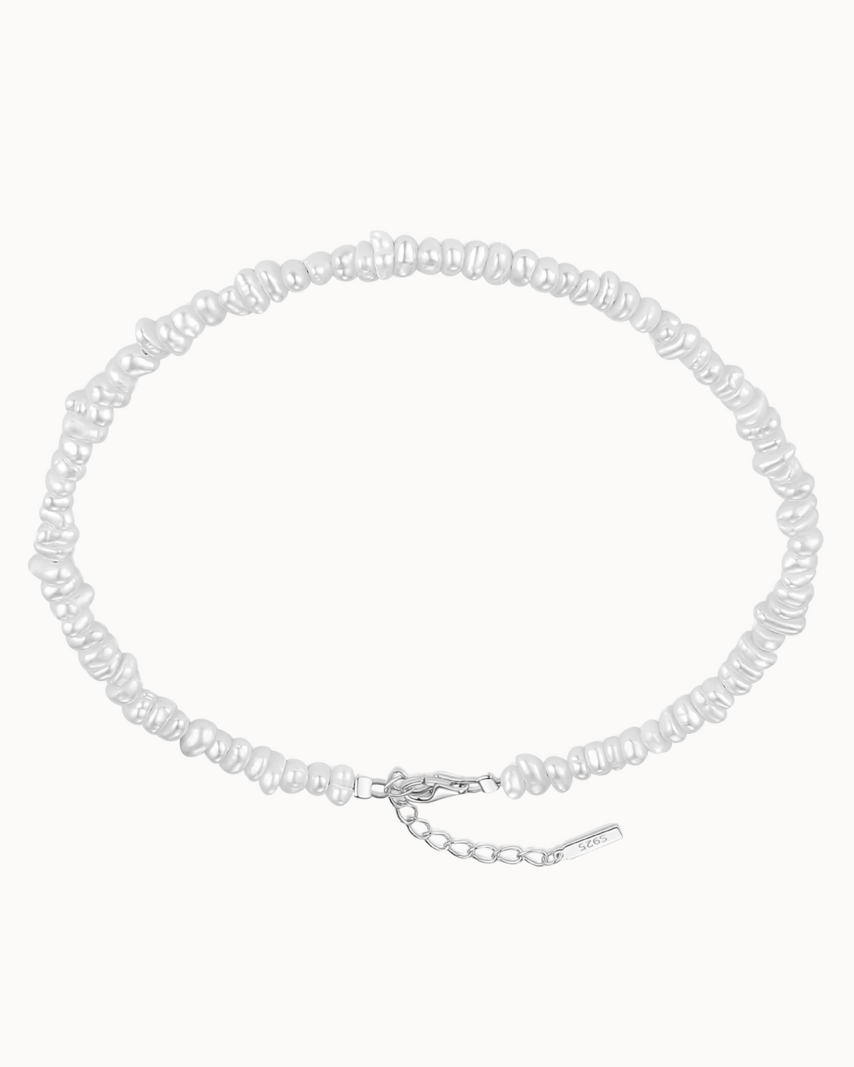 Marley Anklet in 925 sterling silver – anklet with small freshwater pearls