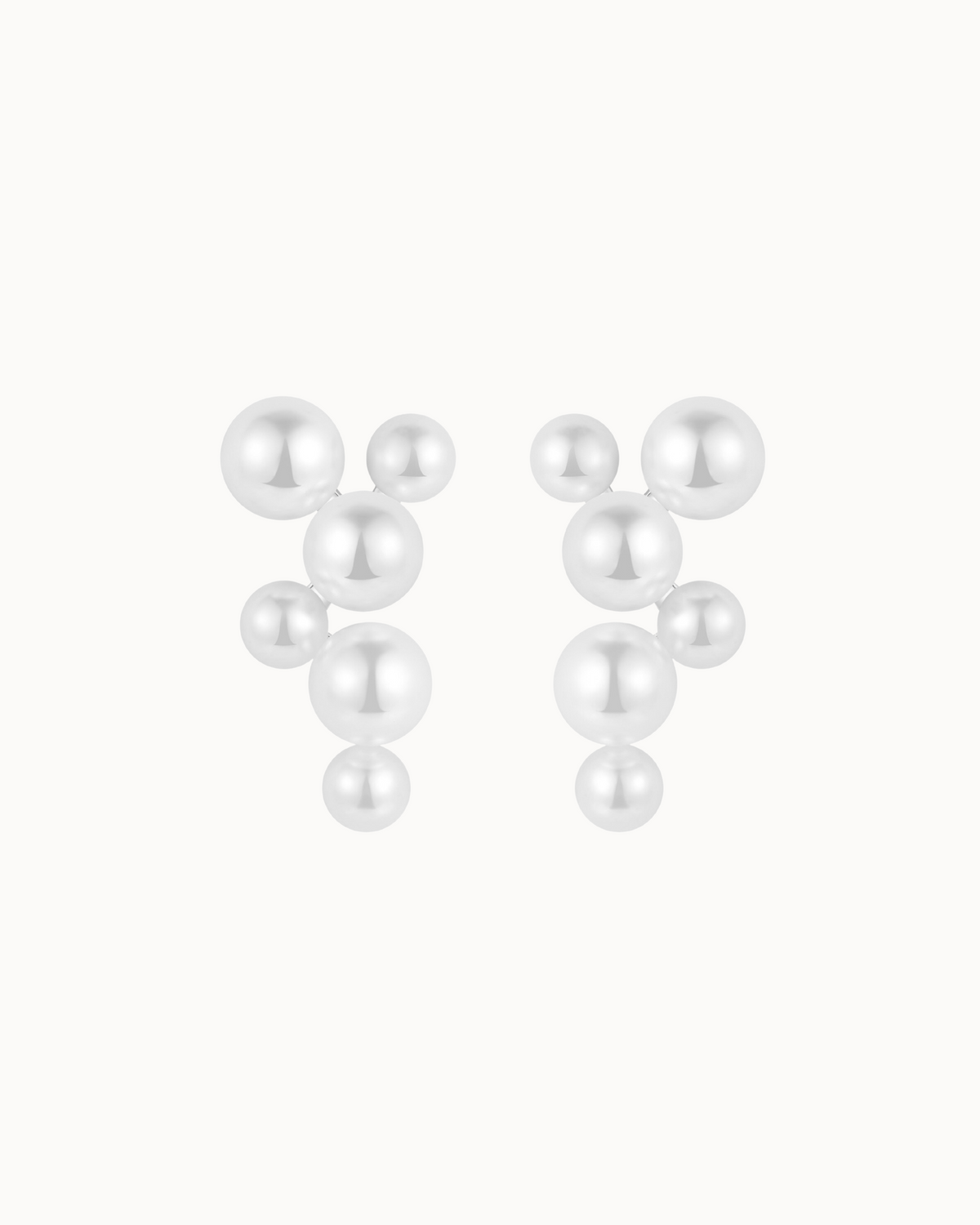 Megha Earrings in 925 sterling silver – classic and timeless pearl earrings