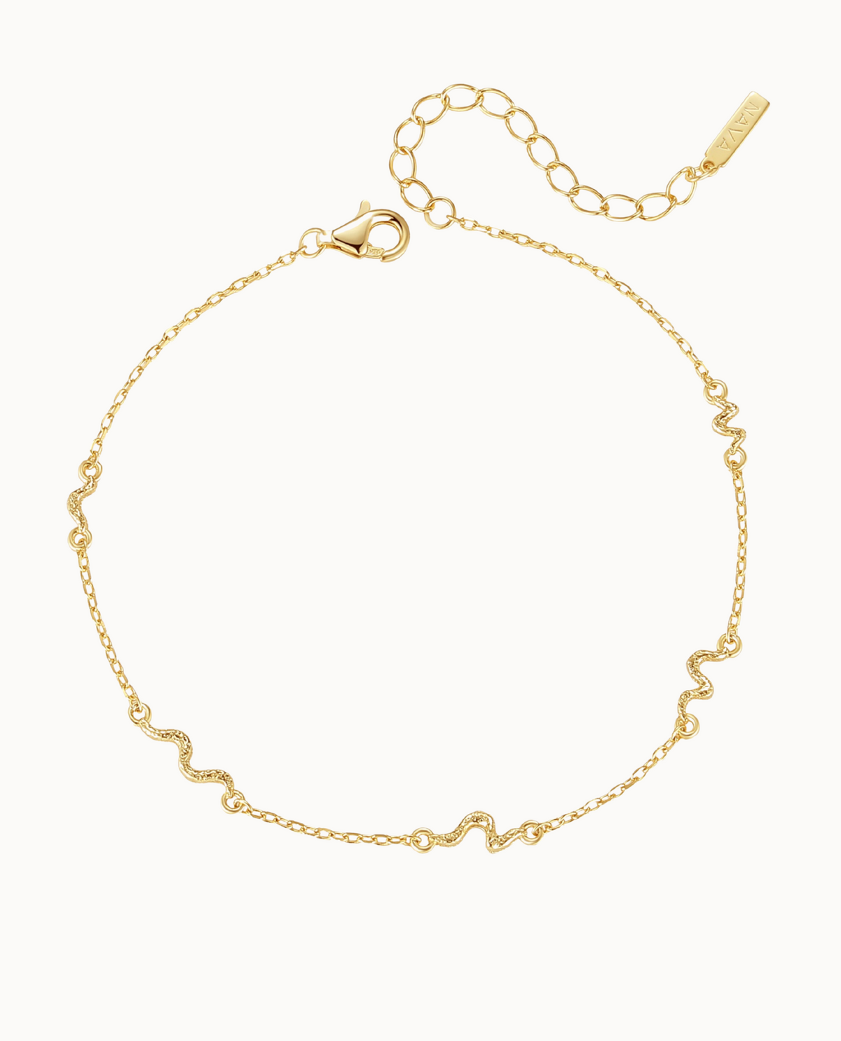 Naga bracelet in 18K gold-plated sterling silver with twisted snake pattern