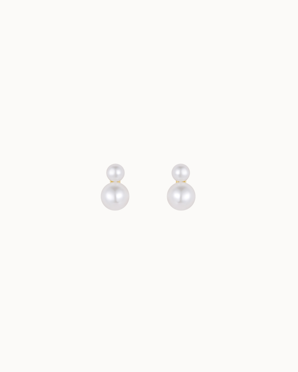 Nahla Petite Studs in 18K gold-plated sterling silver with two small pearls