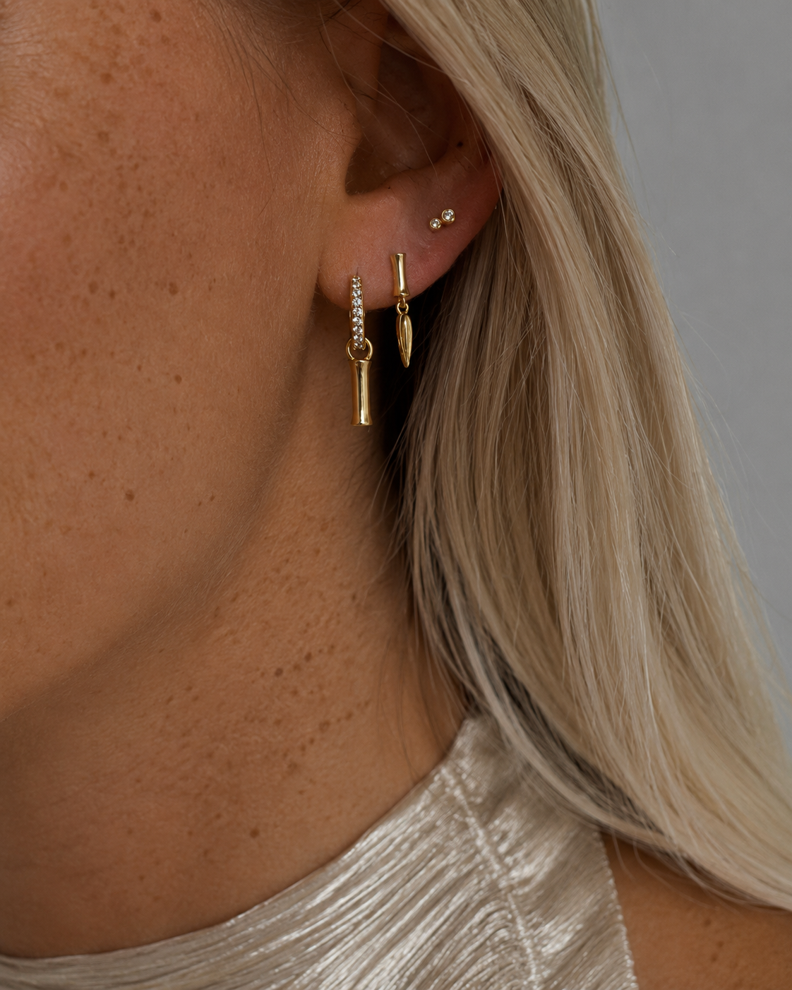 Nuo und Hai vergoldete Ohrringe aus der Bamboo Collection