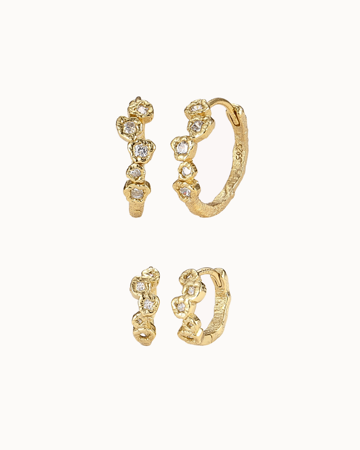 Onda & Naiara Gift Set with two pairs of hoops in 18K gold-plated 925 sterling silver