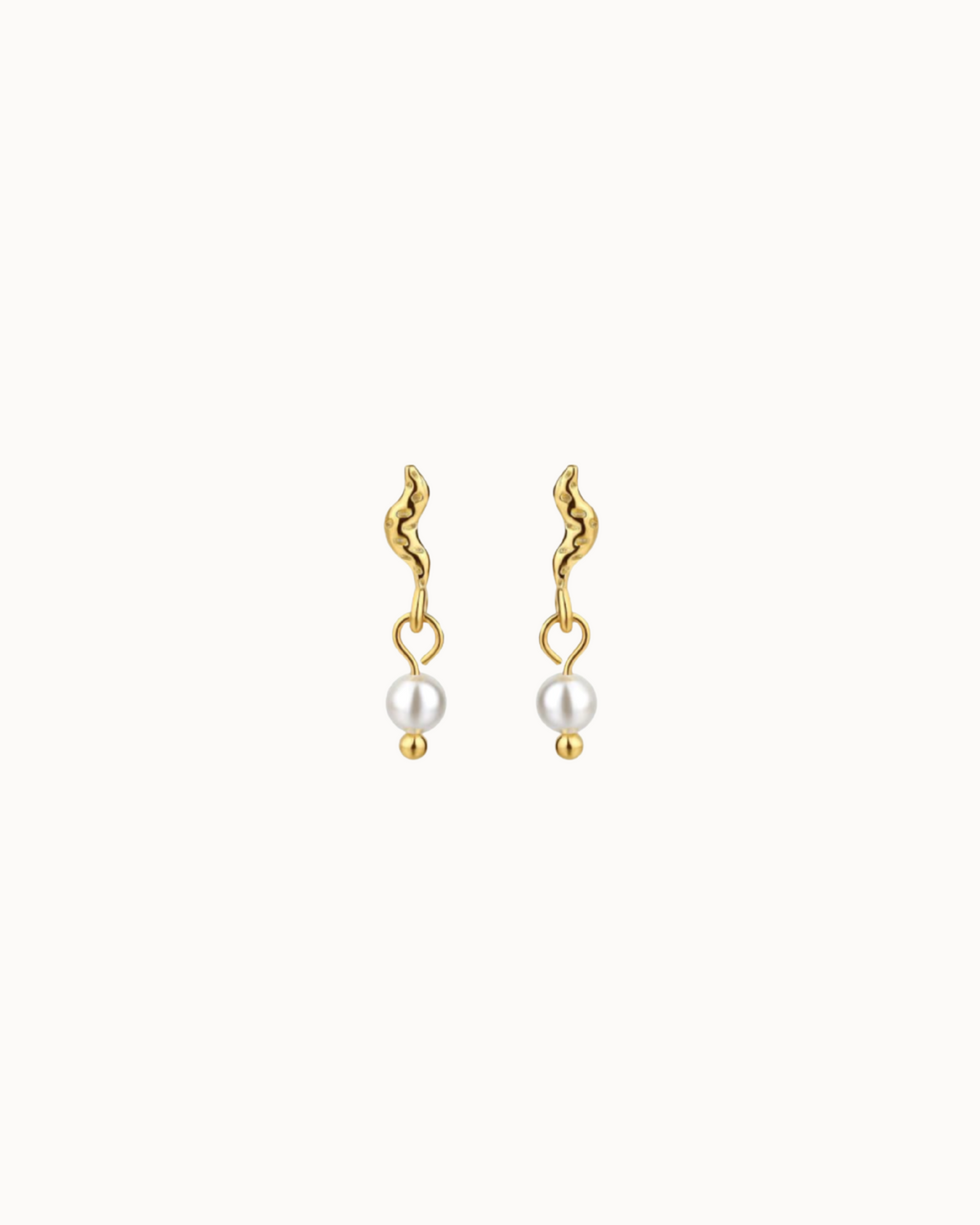 Kai Petite Studs in 18K gold-plated sterling silver with fine mother-of-pearl beads