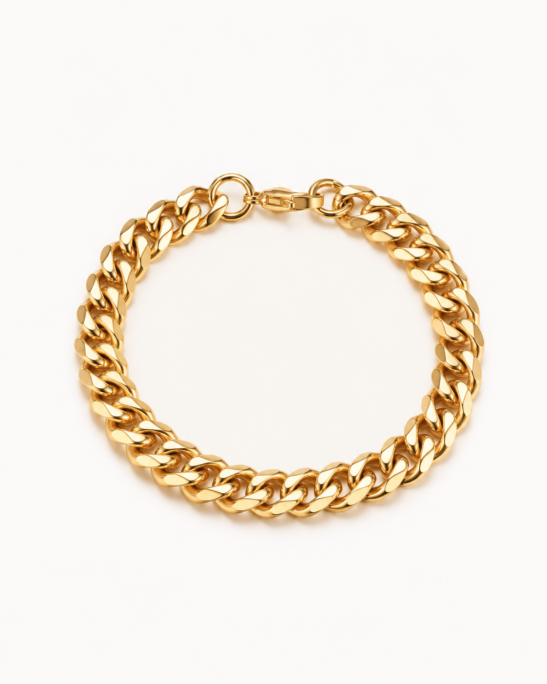 Rogue Bracelet 9 mm klobiges Herrenarmband aus vergoldetem Edelstahl