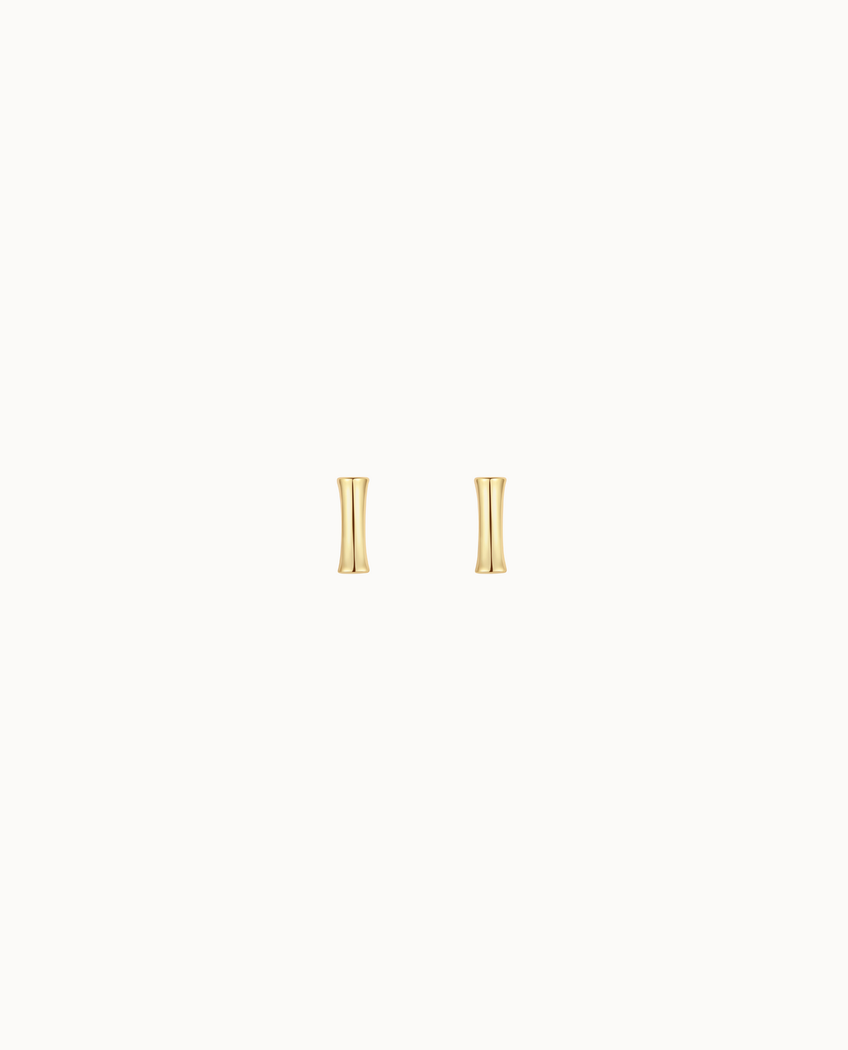 Shan Petite Studs in 18K gold-plated sterling silver – small studs inspired by bamboo
