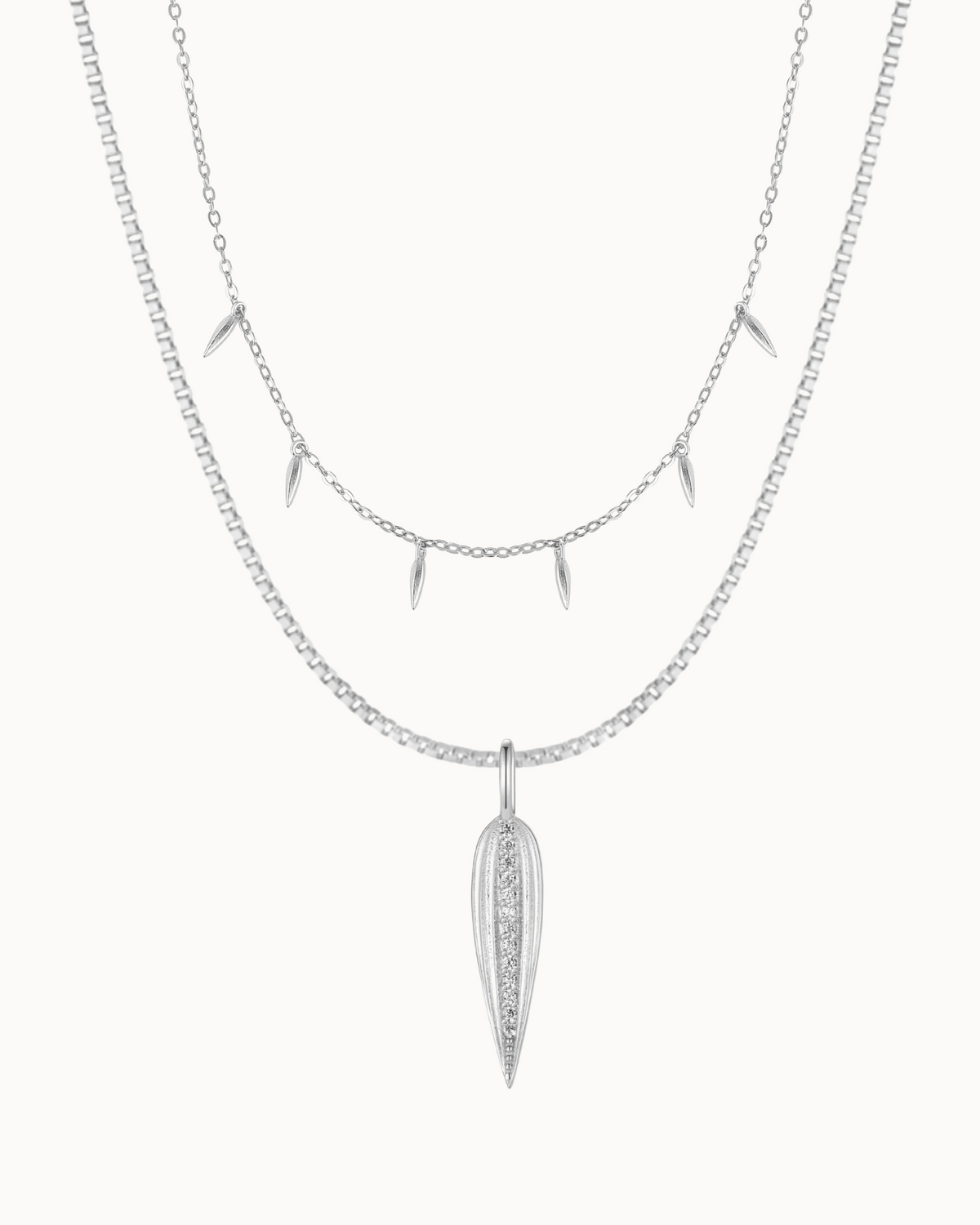 Lai & Jia Gift Set i sølv – to halskæder