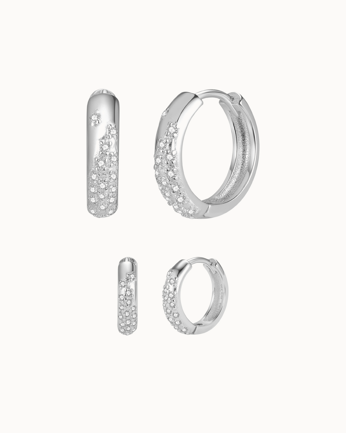Nila & Astra Gift Set i sølv – to par øreringe