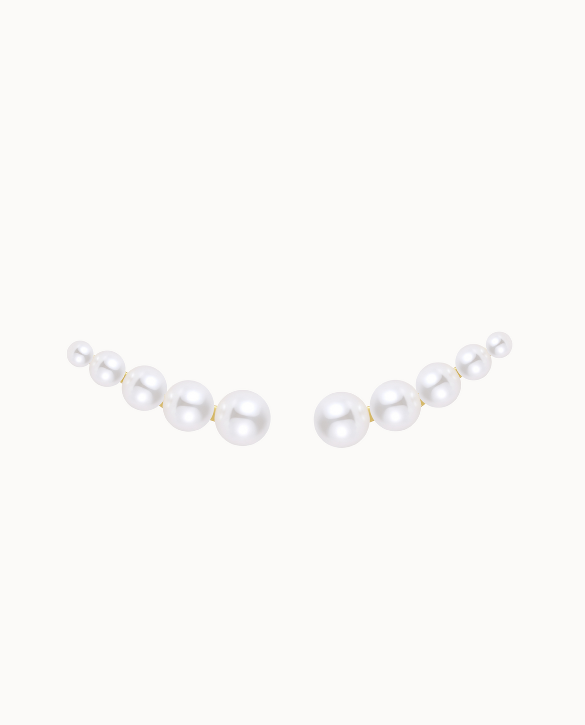 Varuna Ear Climber in 18K gold-plated sterling silver filled with small pearls