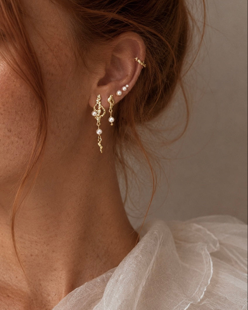 Zale Earrings i 18K forgyldt sterlingsølv med perlemorsperler