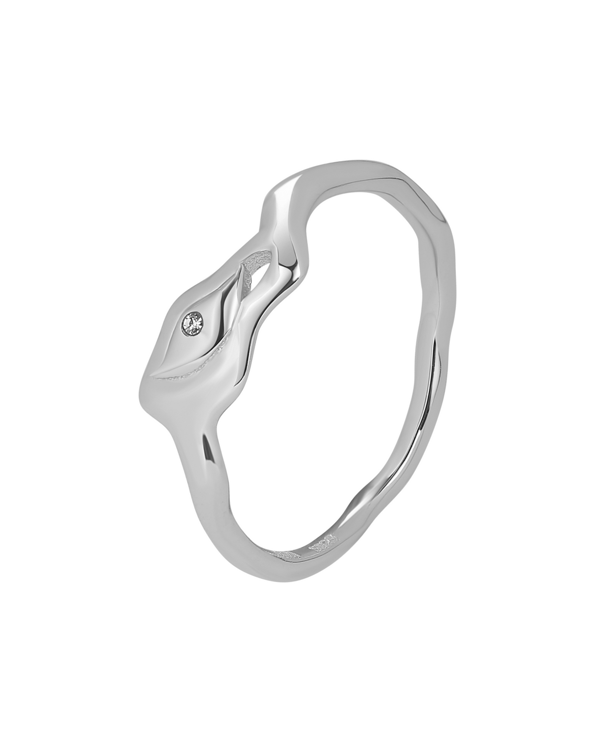 Nuray Ring aus 925er Sterlingsilber mit Mondanhänger und Zirkonia