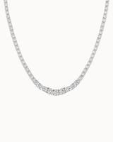 Aurelia Tennis Necklace - Forsølvet