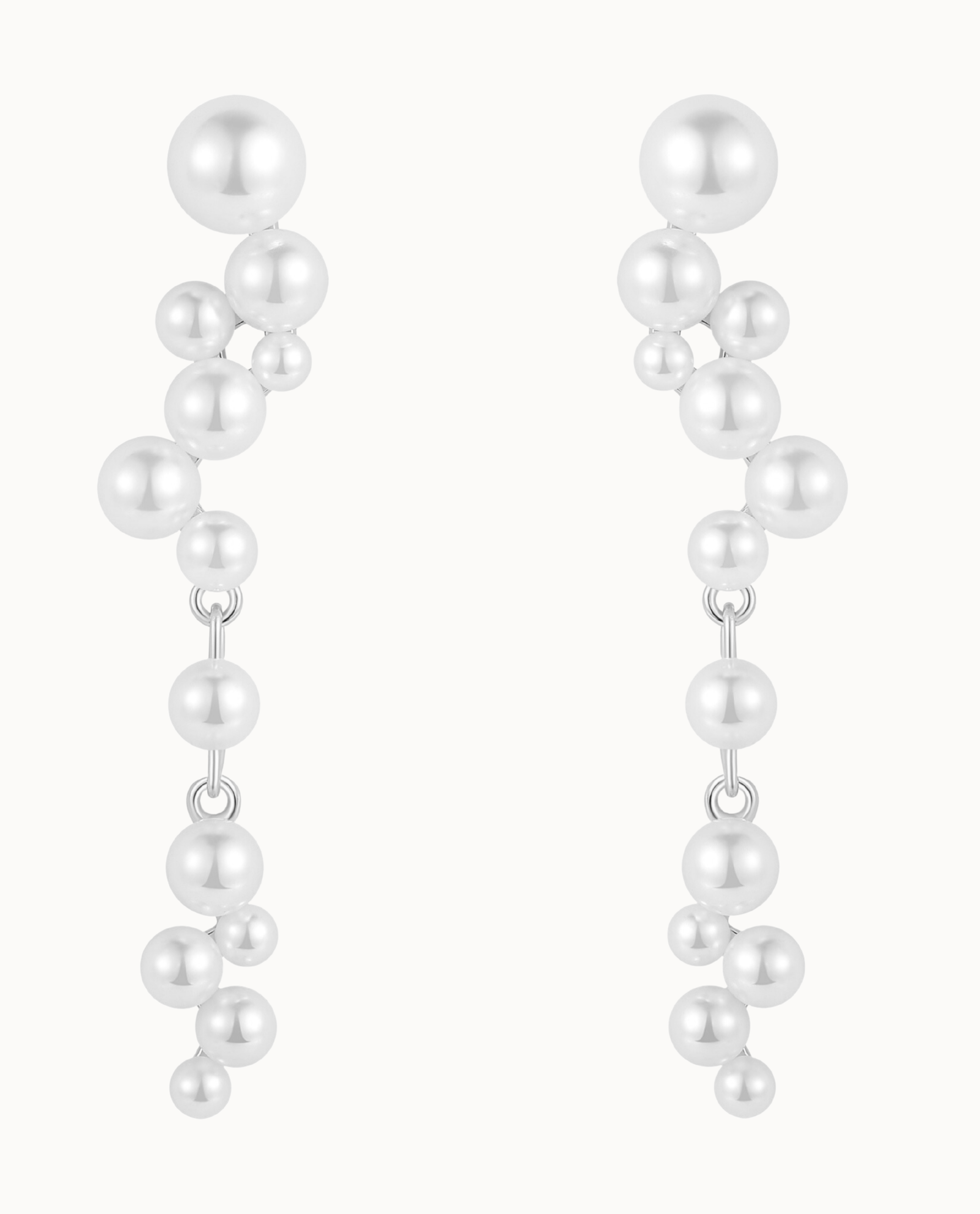 Amun Earrings aus 925er Sterlingsilber mit Trauben aus Perlenanhängern