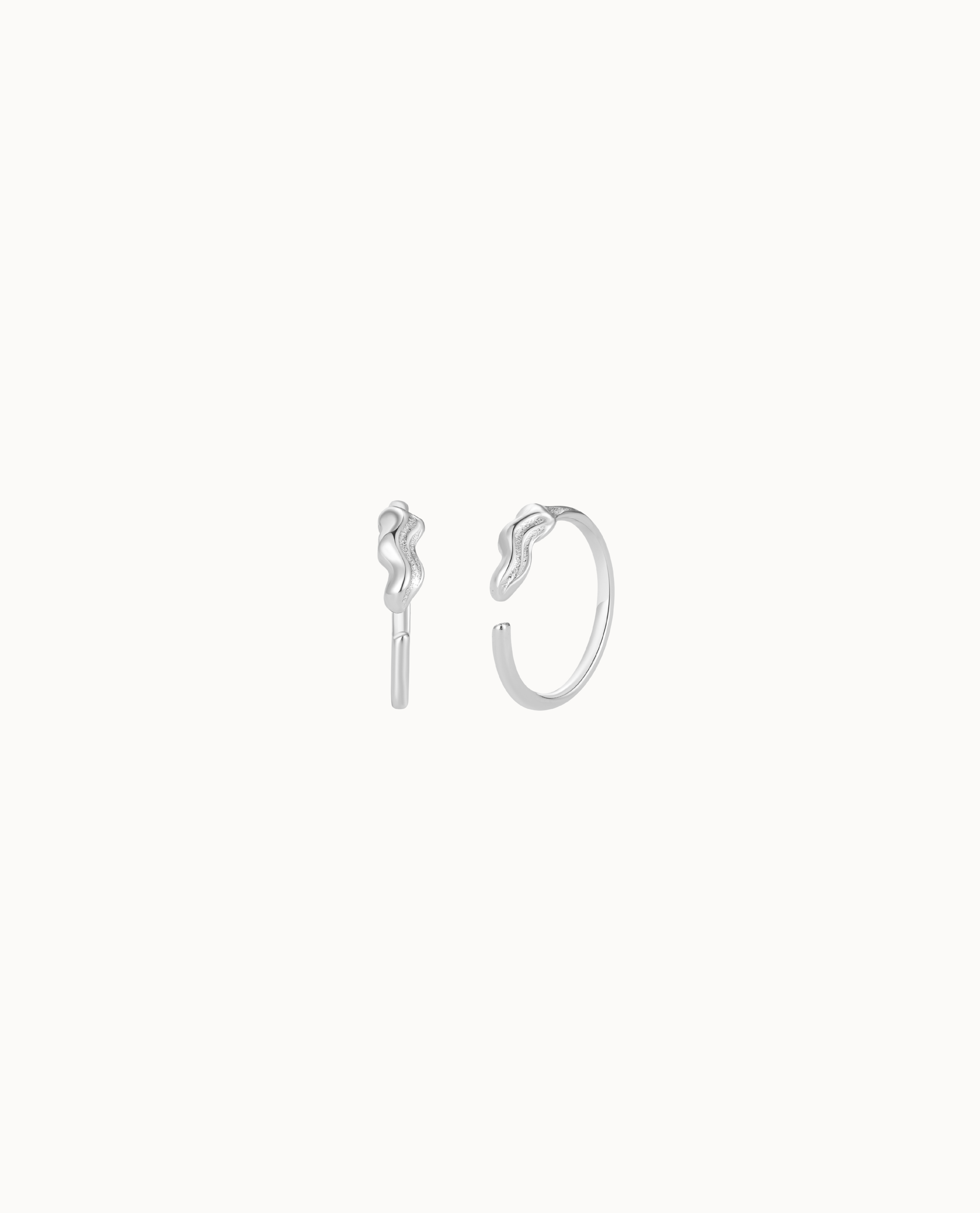 Brisa Petite Hoops i 925 sterlingsilver – små tvinnade creoler