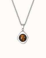 Cosmo Necklace - Sølvfarvet/brun