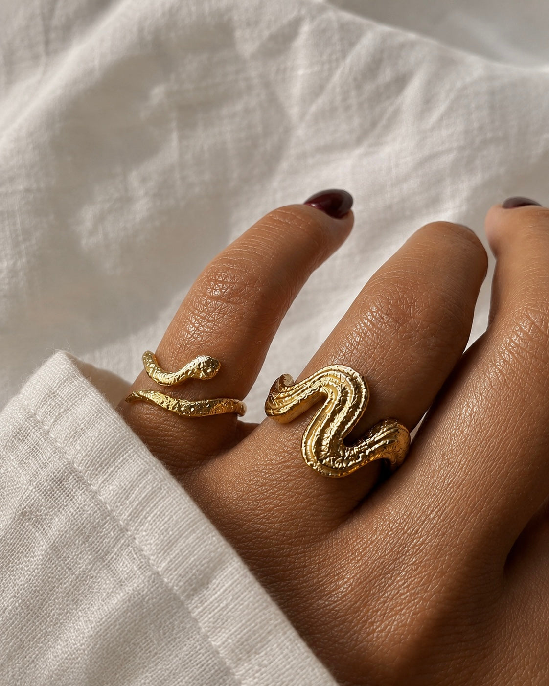Current ring fra Nava Copenhagen i 18K forgyldt sterlingsølv