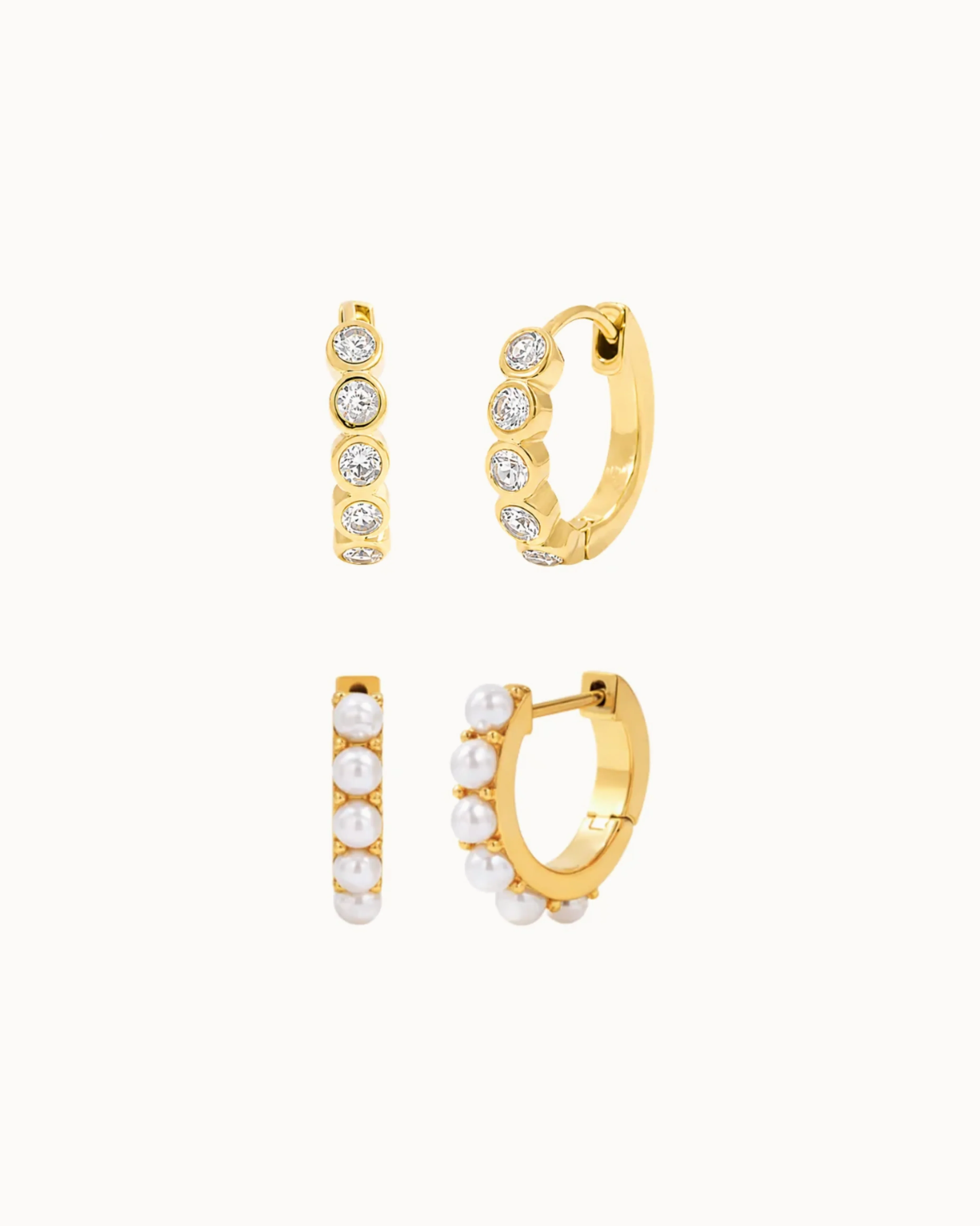 Luce & Penina Gift Set i forgyldt rustfrit stål – to par øreringe