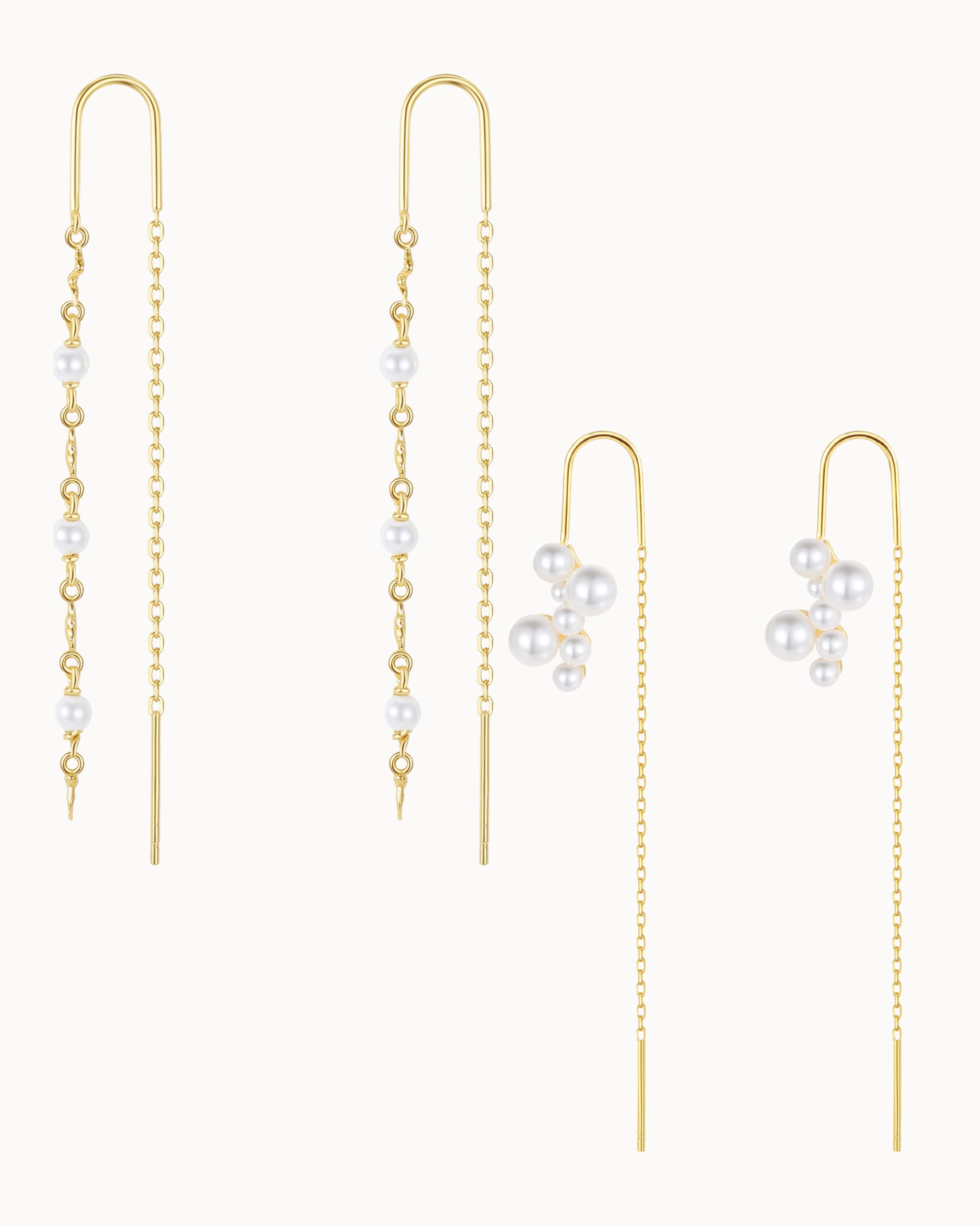 Mara & Varsha Gift Set i forgyldt sølv – to par øreringe