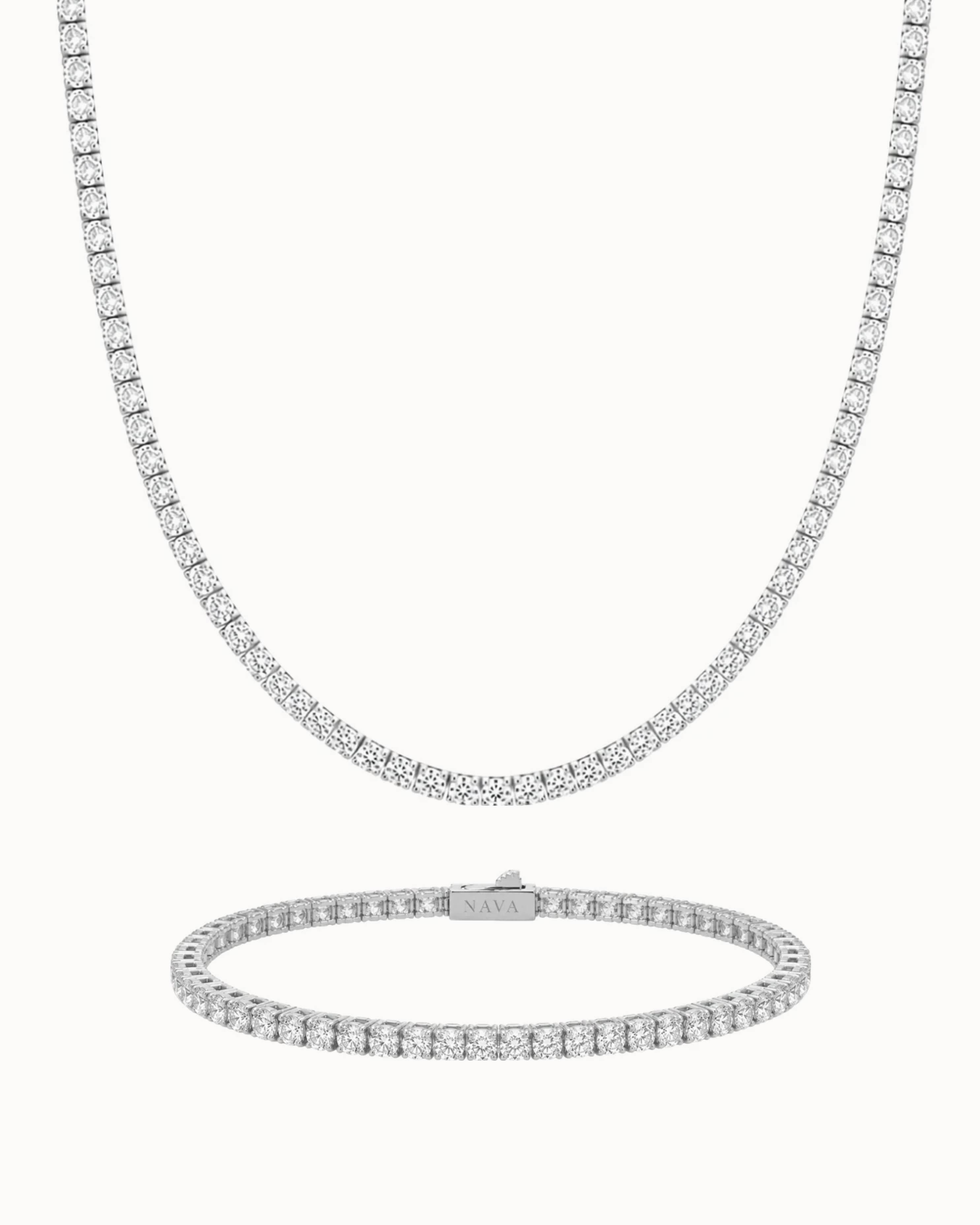 Oraya Tennis Gift Set i forsølvet udførelse – tennishalskæde og tennisarmbånd