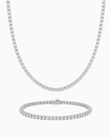 Oraya Tennis Gift Set - Silver Plated