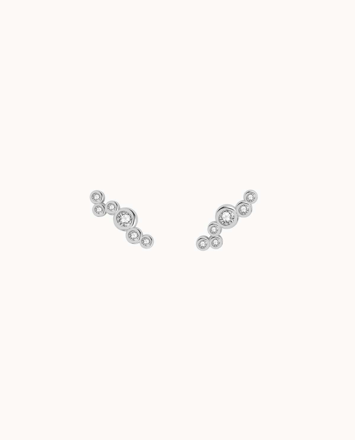 Halley Petite Studs i 925 sterlingsølv med mange kubiske zirkoner