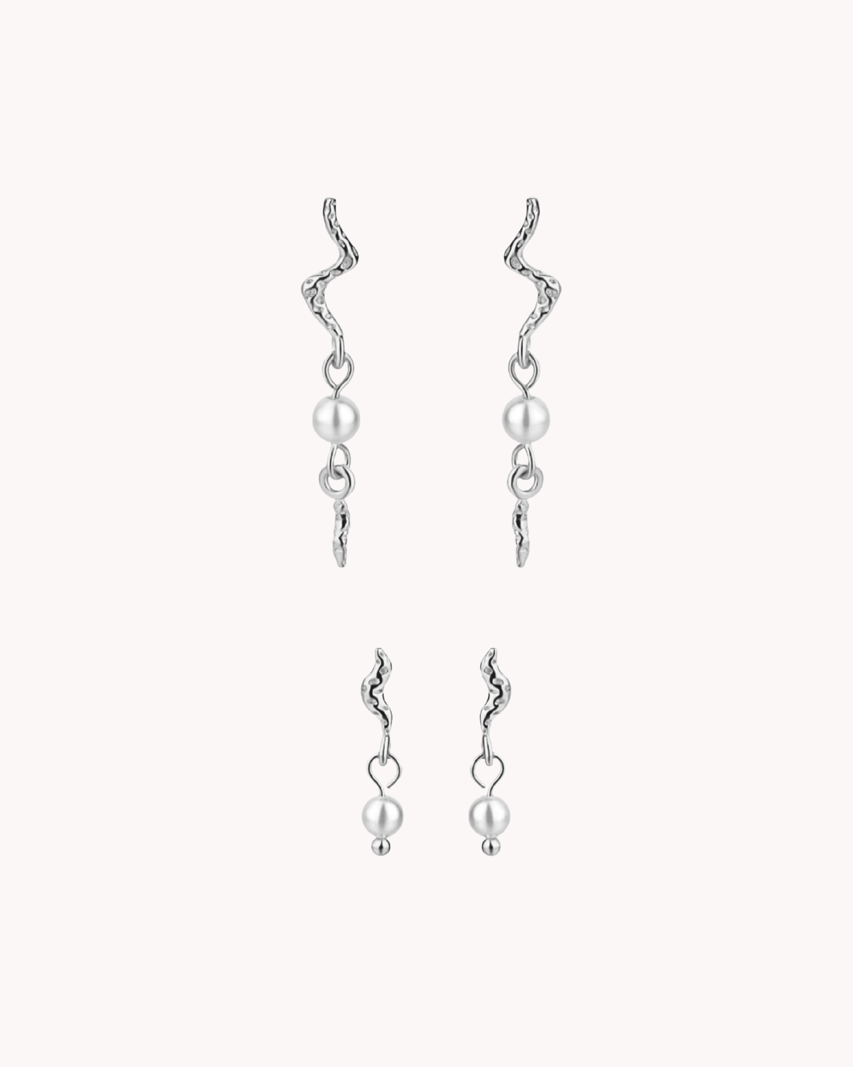 Kai & Aquarius Gift Set med øreringe i 925 sterlingsølv med perlemorsperler