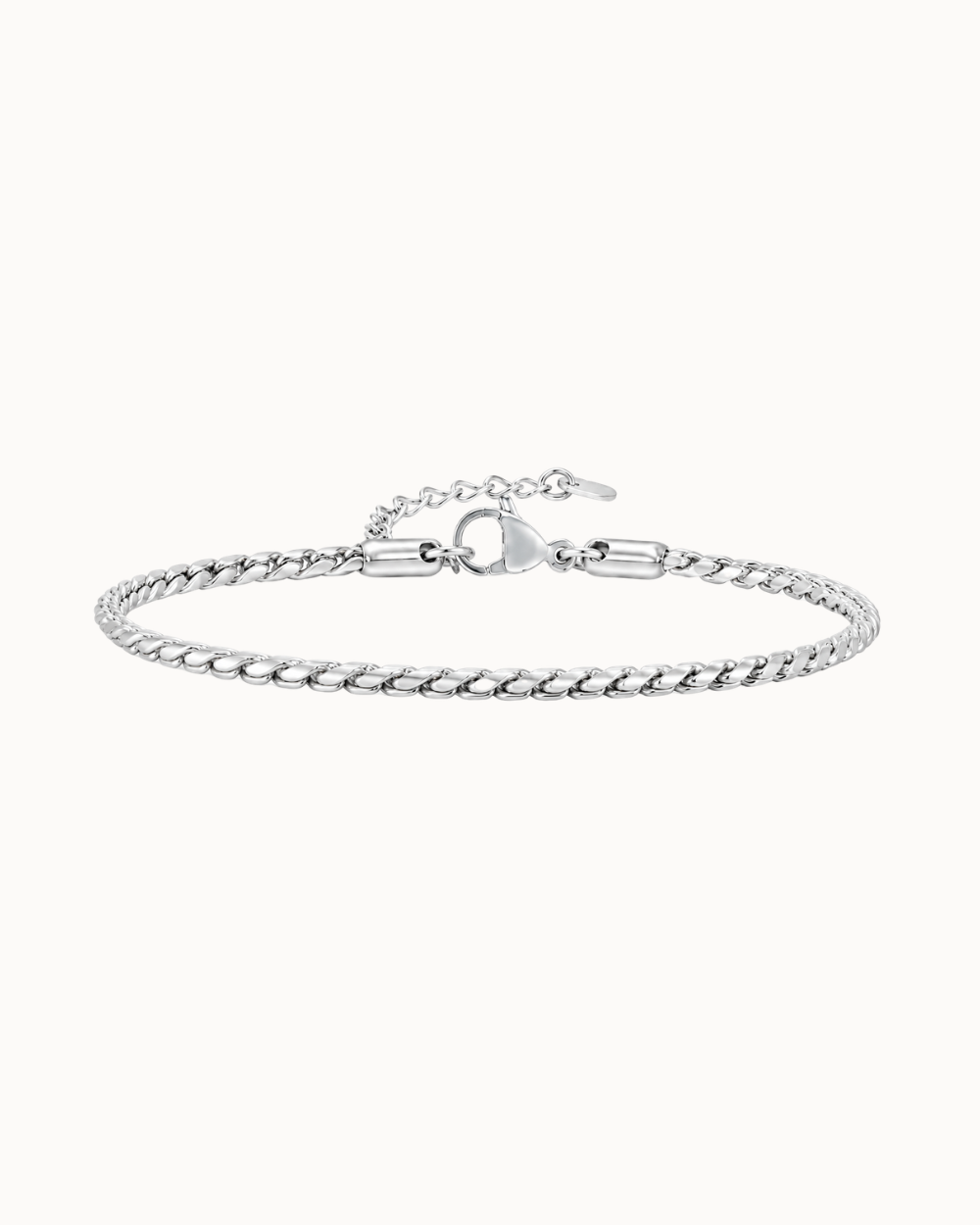Knox silberfarbenes Herren-Kettenarmband mit eng sitzenden Gliedern