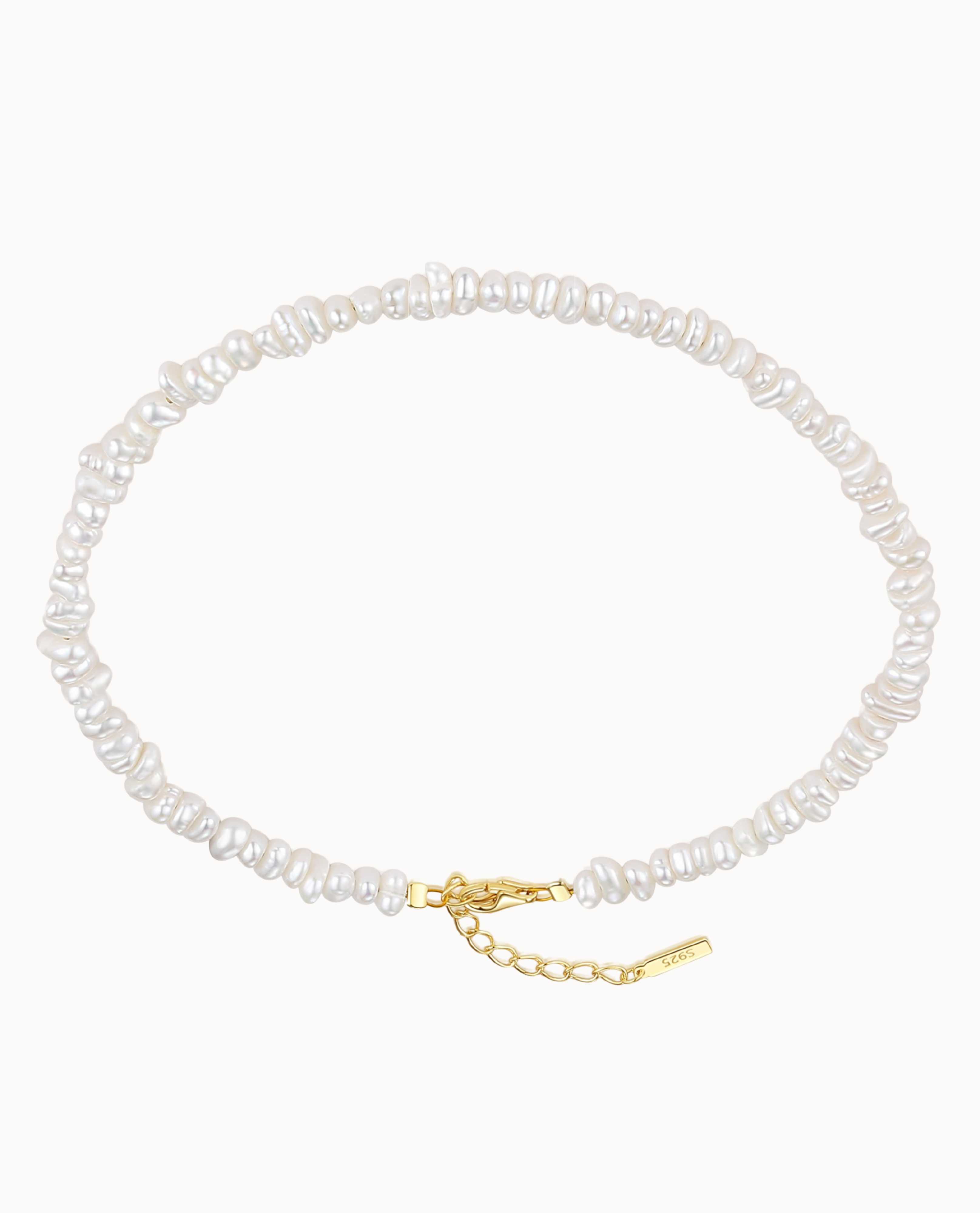 Marley Anklet in 18K verguld sterling zilver met kleine zoetwaterparels