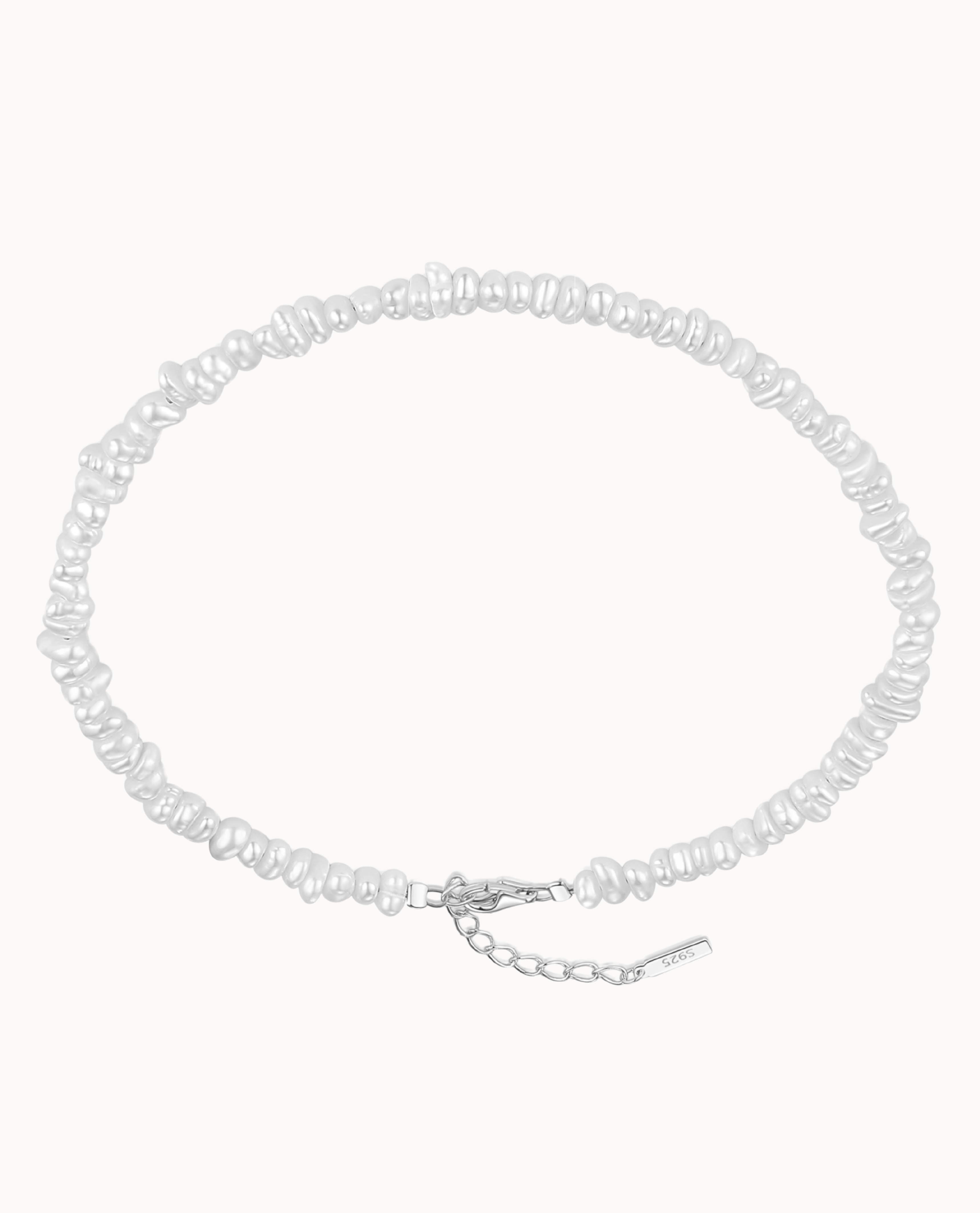 Marley Anklet in 925 sterling zilver – enkelbandje met kleine zoetwaterparels