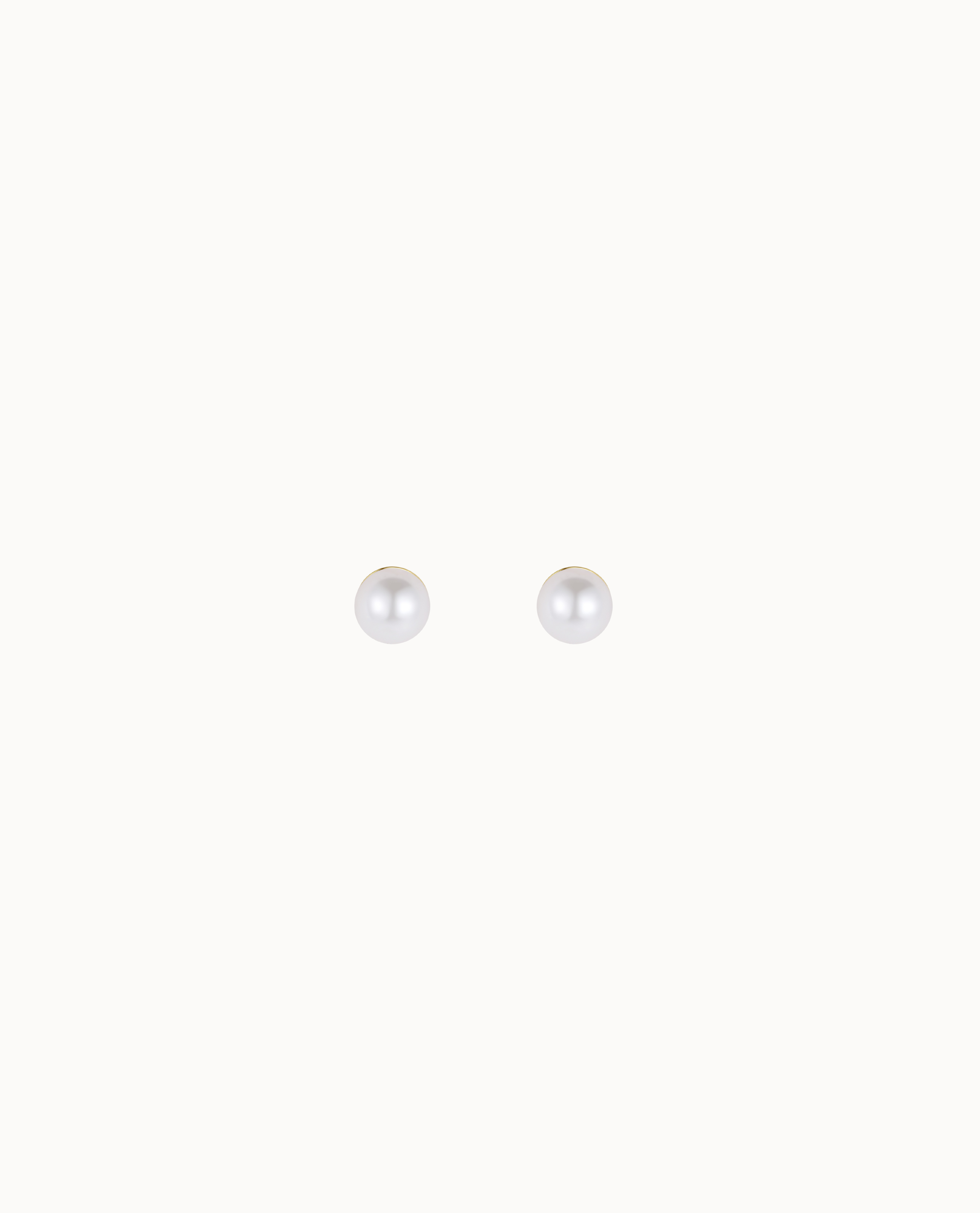 Mira Petite Studs in 18K gold-plated sterling silver with one small pearl