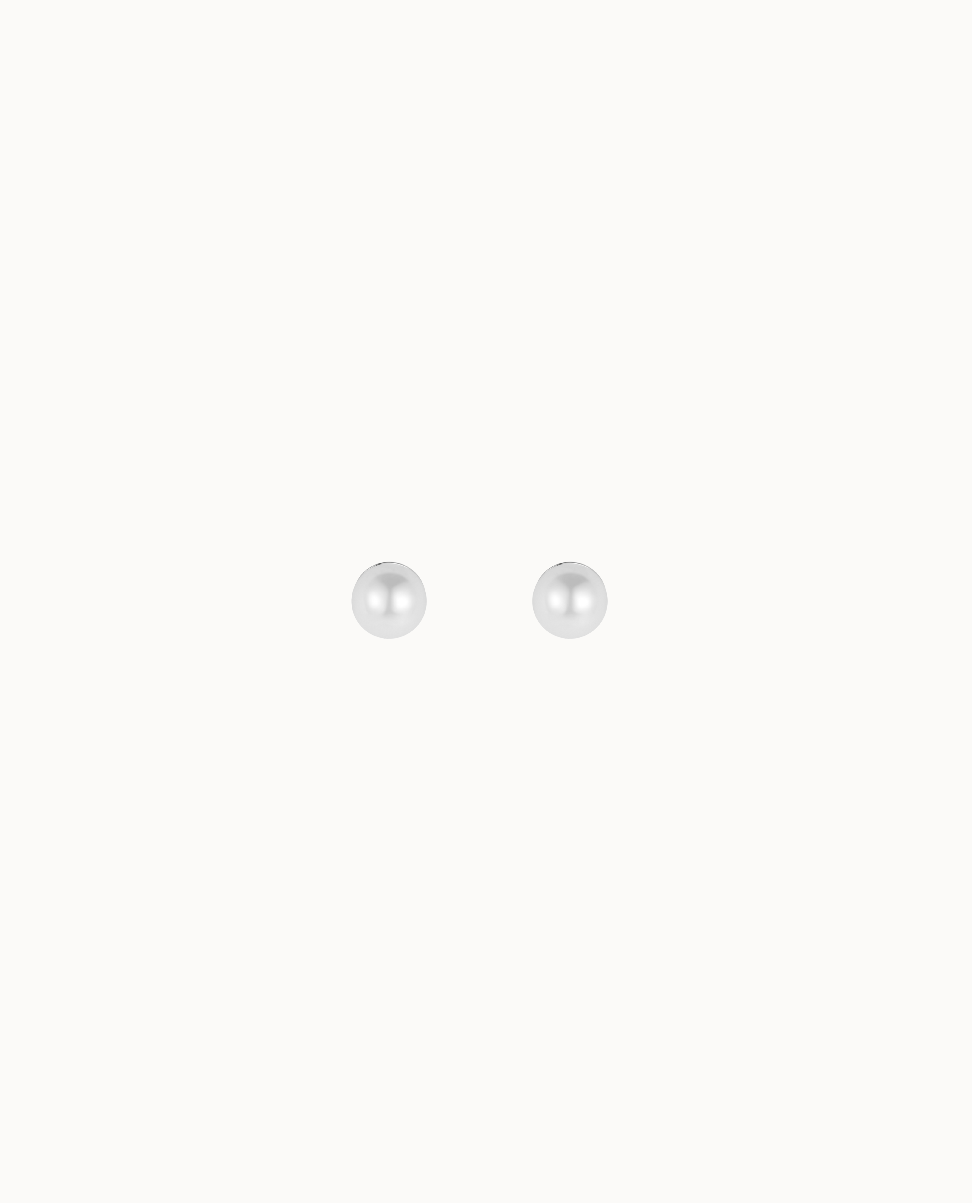 Mira Petite Studs in 925 sterling silver with one small pearl