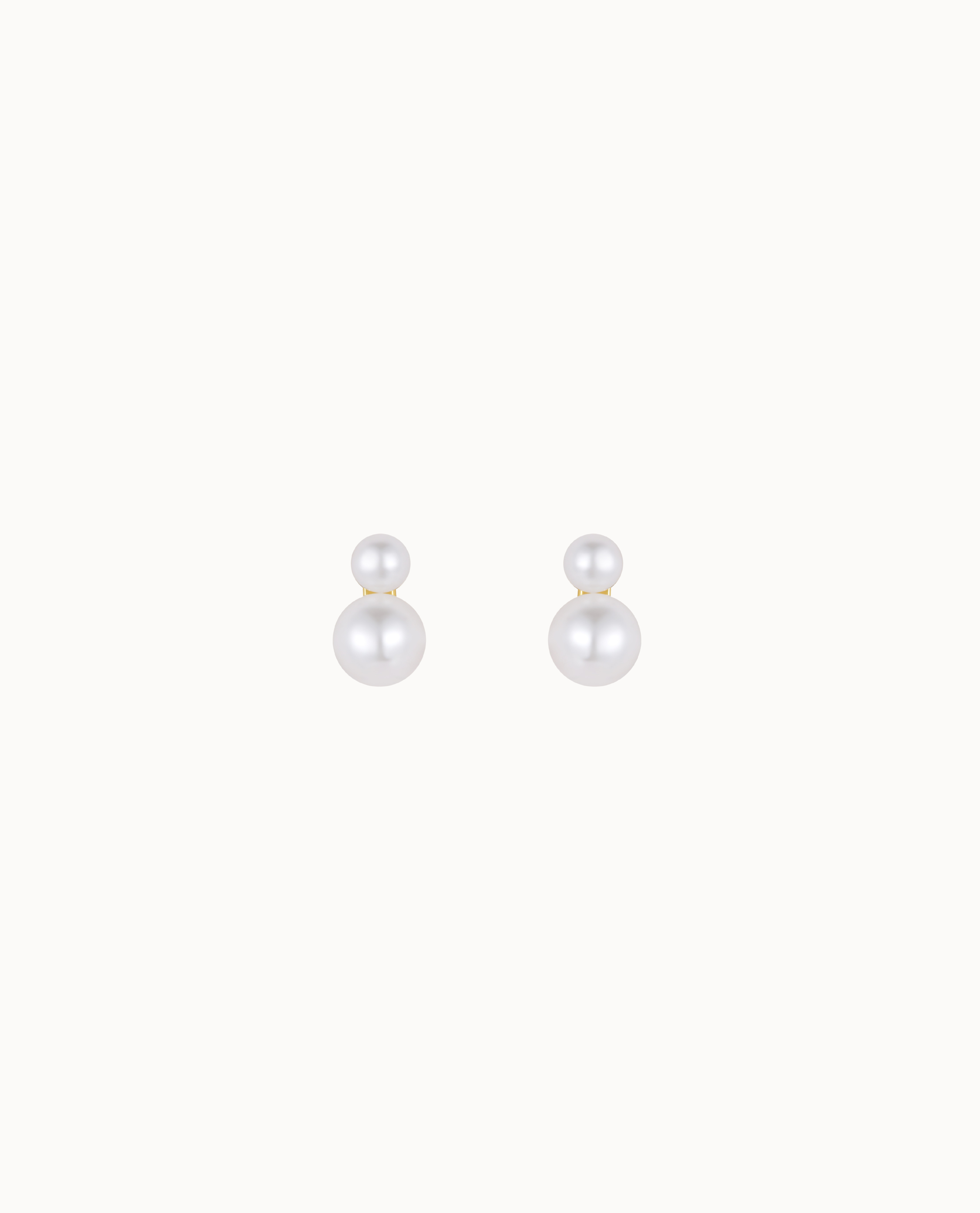 Nahla Petite Studs in 18K gold-plated sterling silver with two small pearls