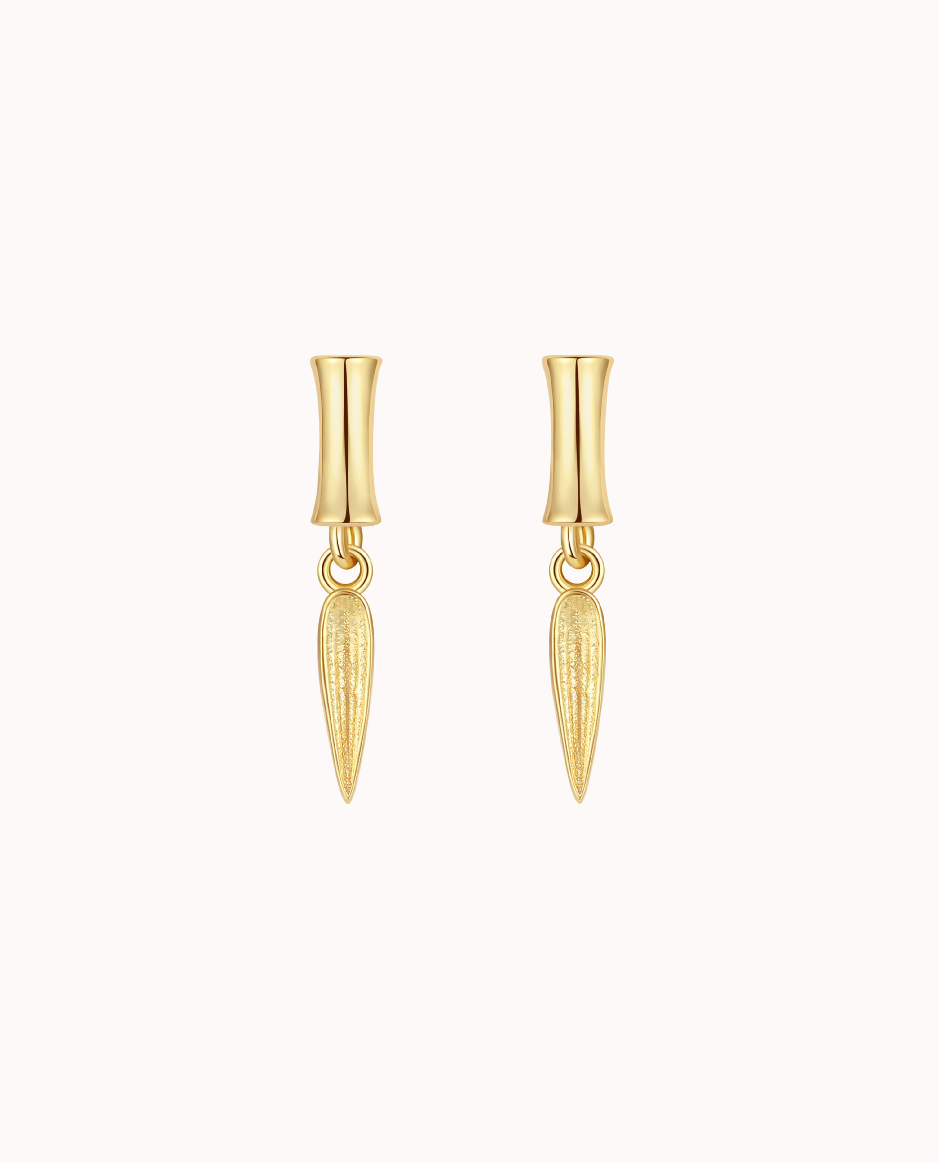 Nuo Earrings aus 18K vergoldetem Sterlingsilber, inspiriert von Bambus
