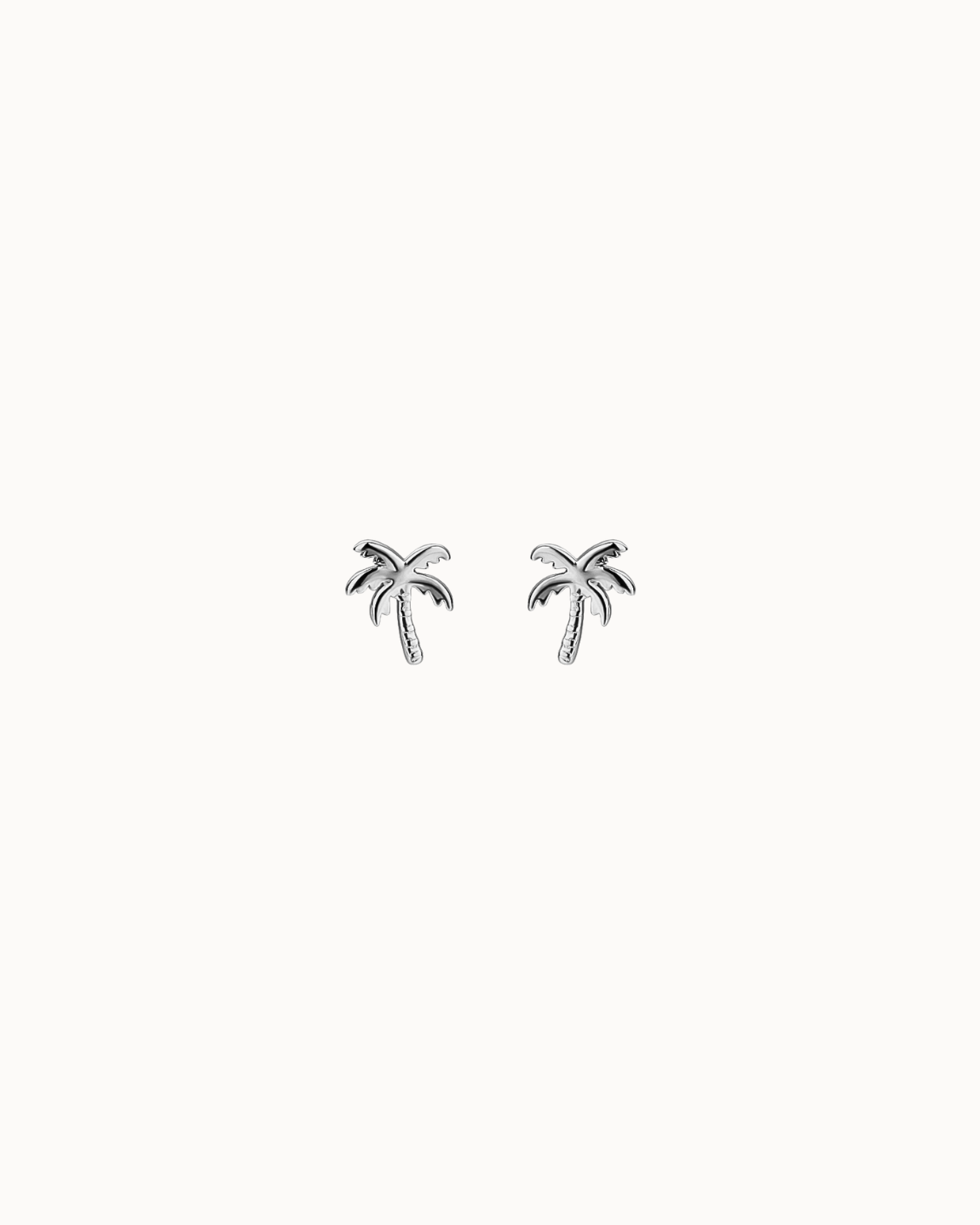 Petite Palm studs in 925 sterling silver shaped like small palm trees