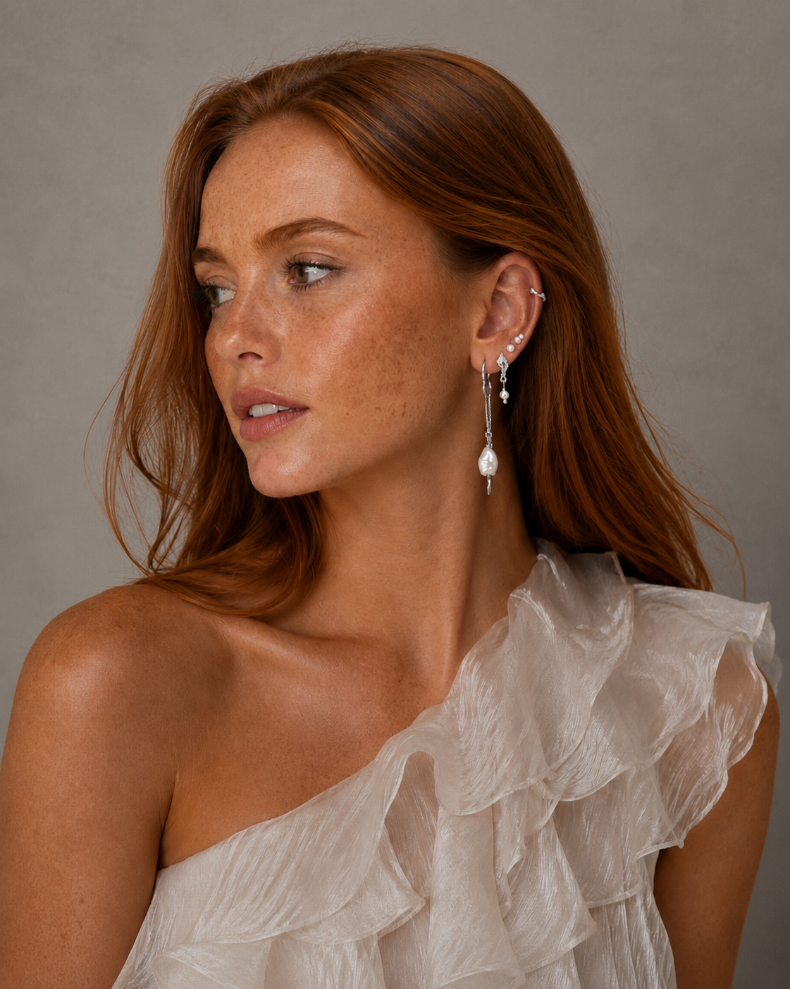 Raja and Maree 925 sterling silver earrings with pearls combined