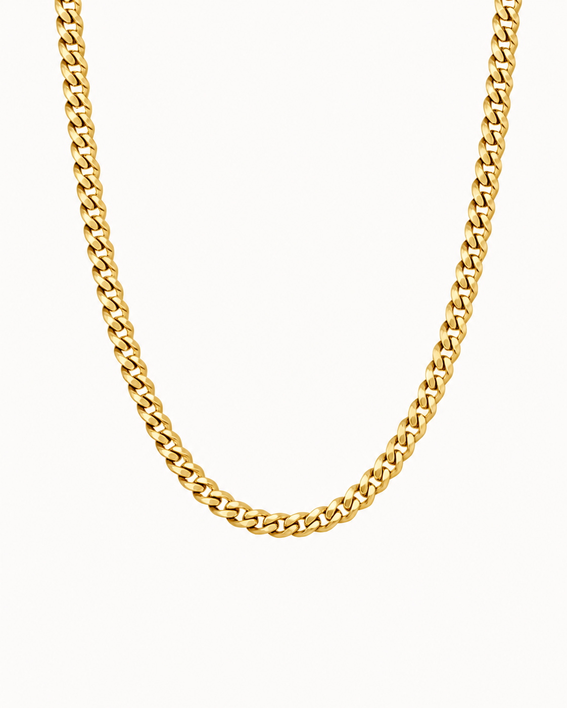 Rogue Chain 4,5 mm klobige Herrenhalskette aus vergoldetem Edelstahl