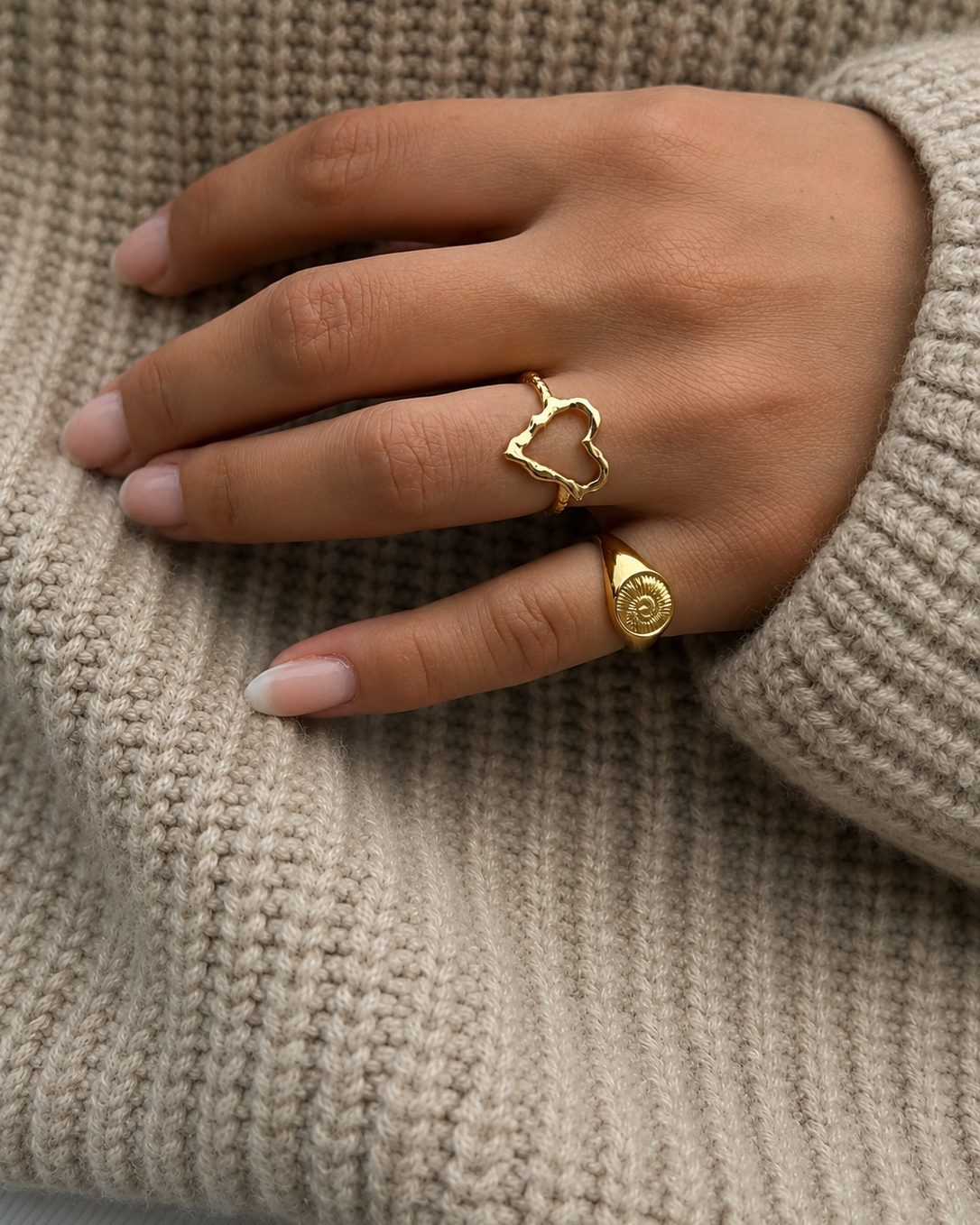 Samoa Ring in 18K gold-plated sterling silver