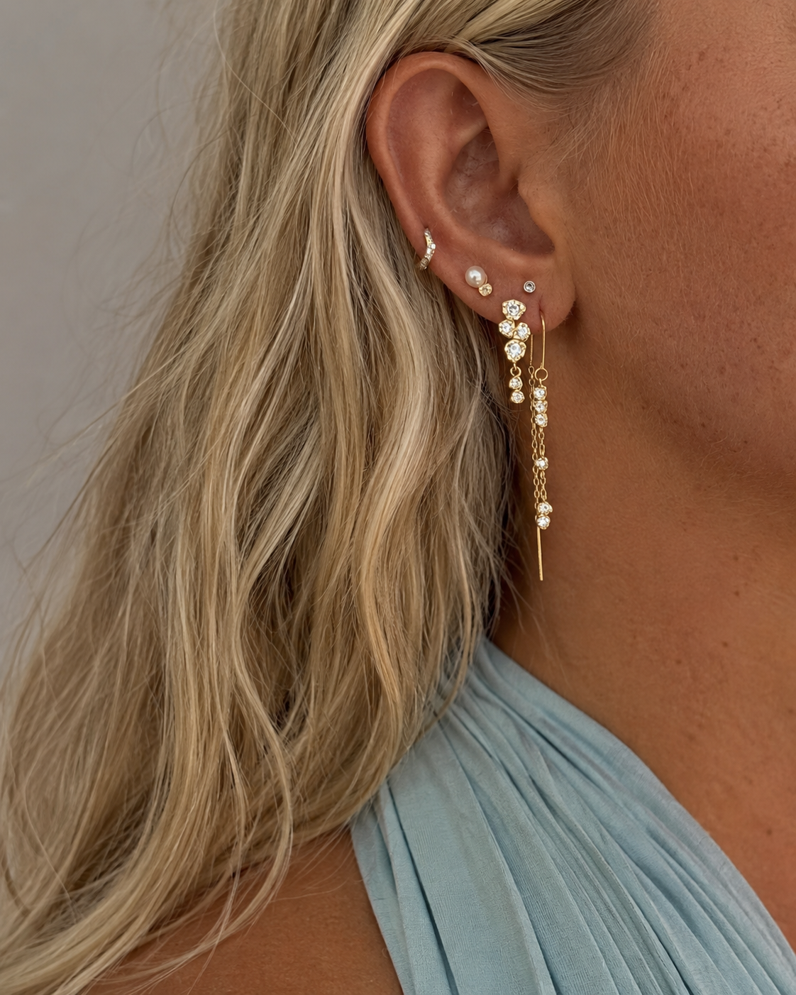 Seraya Petite Studs i 18K forgyldt sterlingsølv