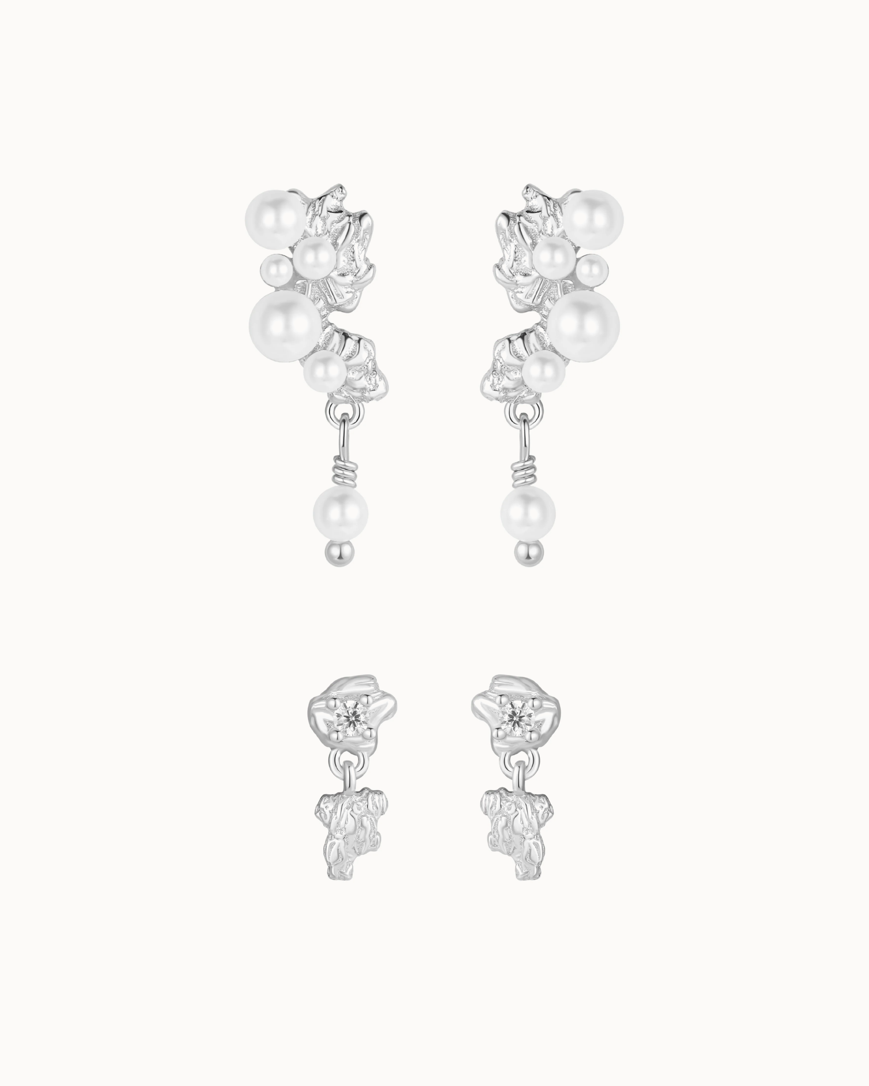 Enya & Fei Gift Set in 925 sterling silver – two pairs of earrings