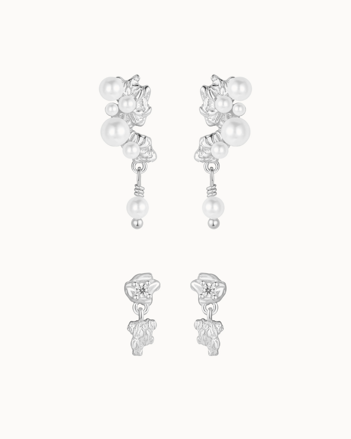 Enya & Fei Gift Set i sølv – to par øreringe