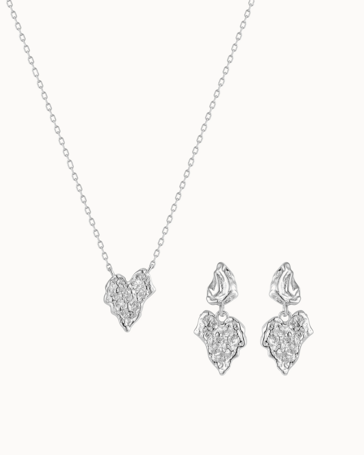 Palila & Isla Gift Set i sølv – halskæde og øreringe