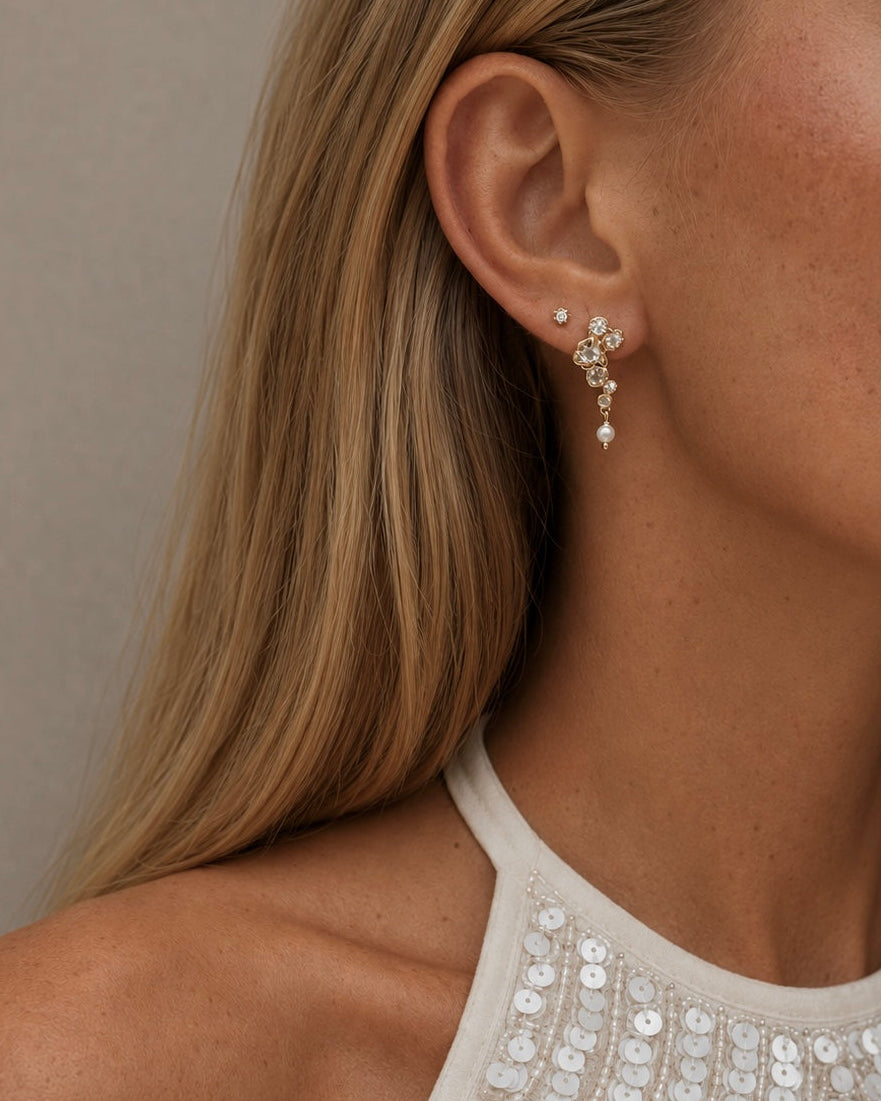Solenne earrings in gold-plated finish
